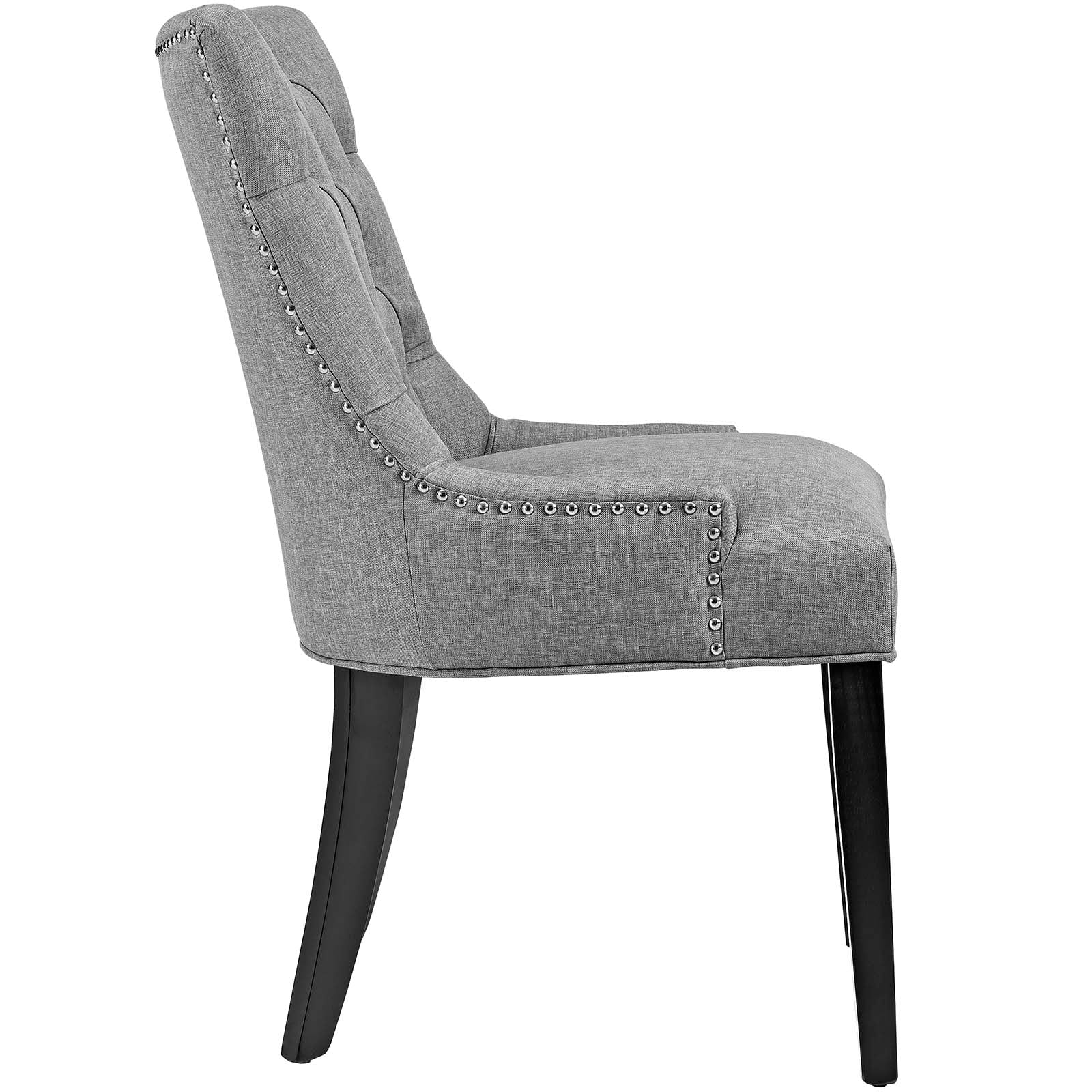 Tufted Fabric Dining Chair with Nailhead Trim - Image 22