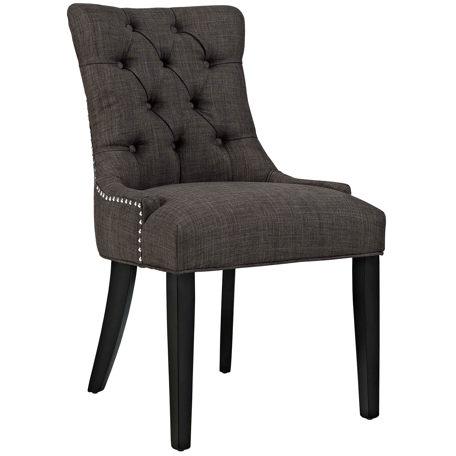 Tufted Fabric Dining Chair with Nailhead Trim - Image 5