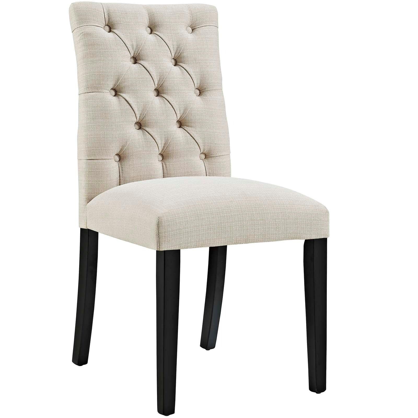 Tufted Fabric Dining Chairs Set of 4 - Image 2