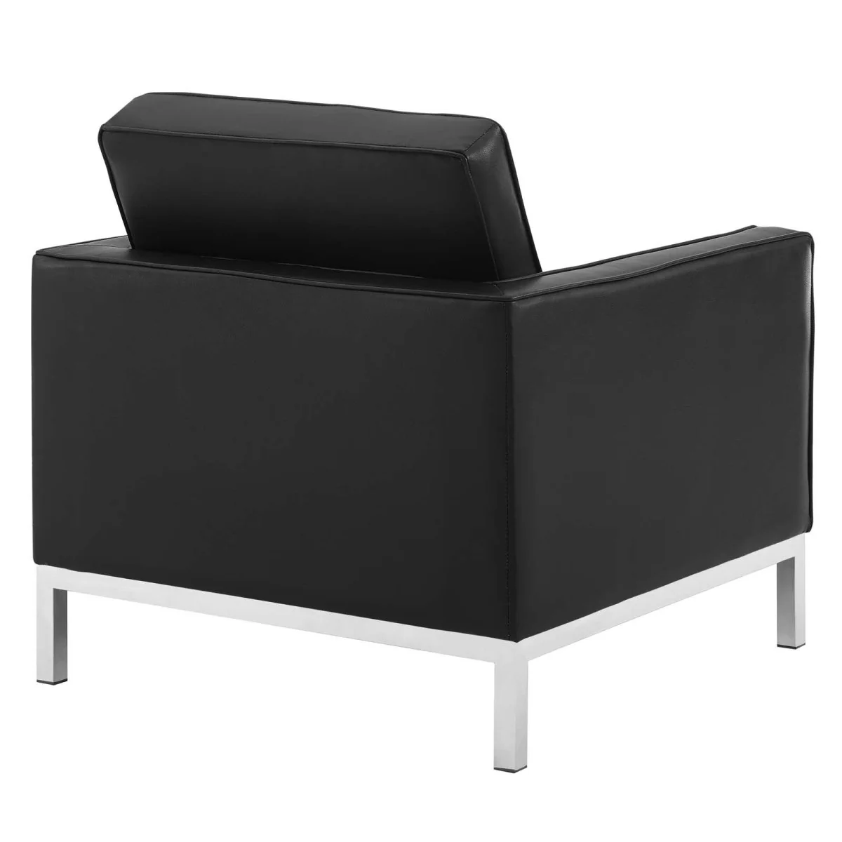 Tufted Faux Leather Loveseat and Armchair 2-Piece Set - Image 5
