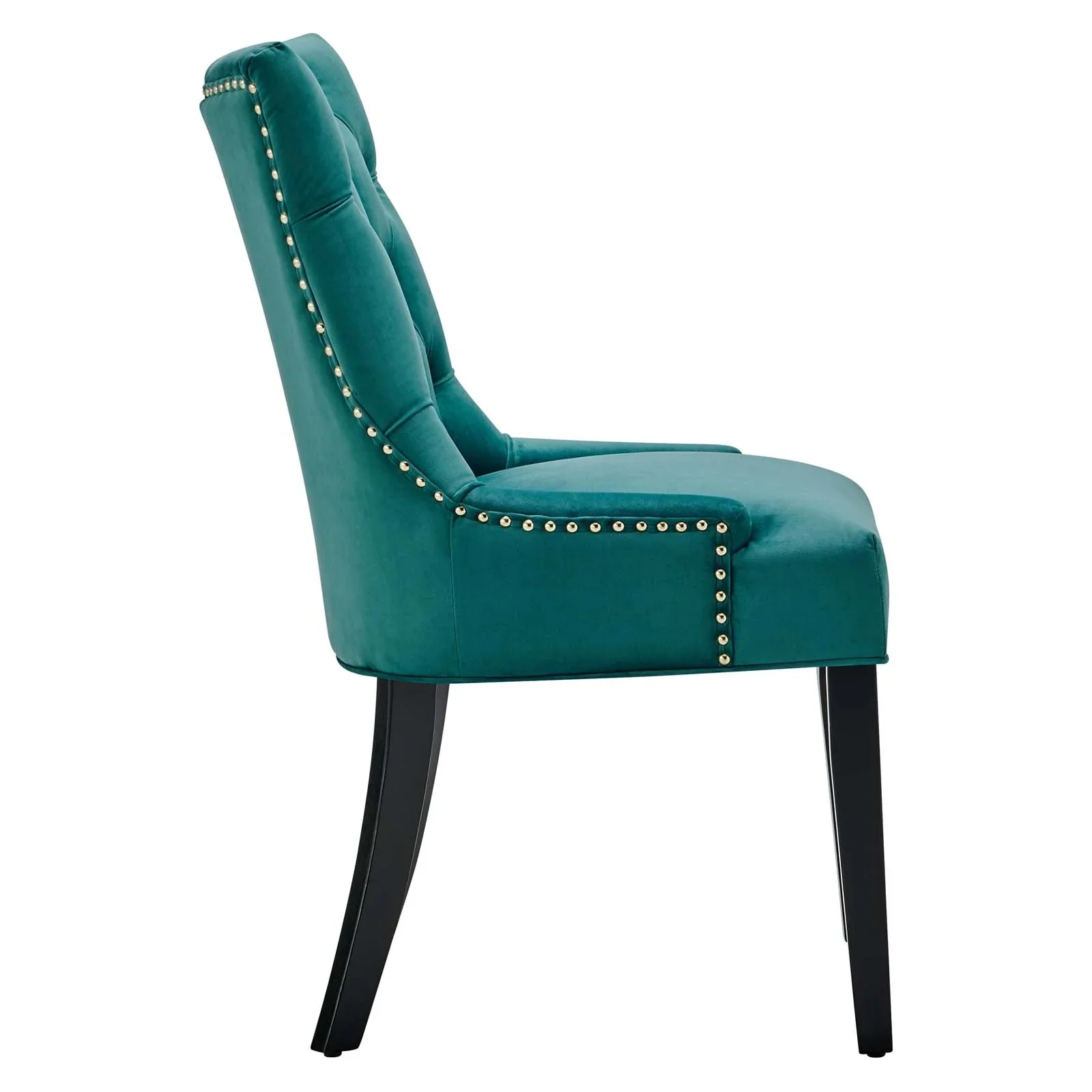 Tufted Performance Velvet Dining Side Chair Set with Nailhead Trim – Set of 2 - Image 4