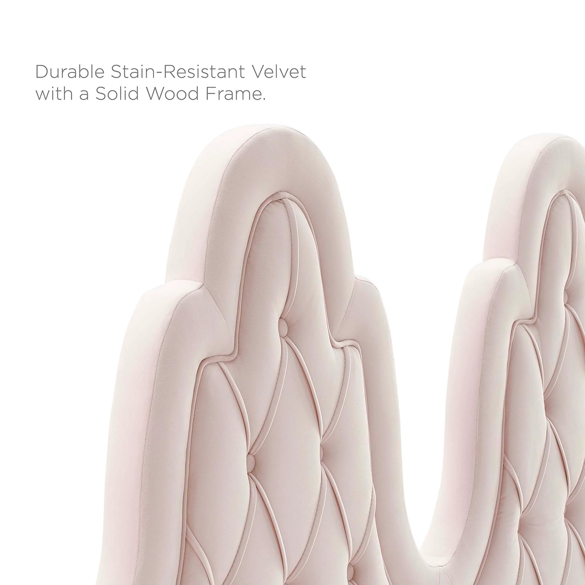 Tufted Performance Velvet Headboard with Diamond Detailing - Image 14
