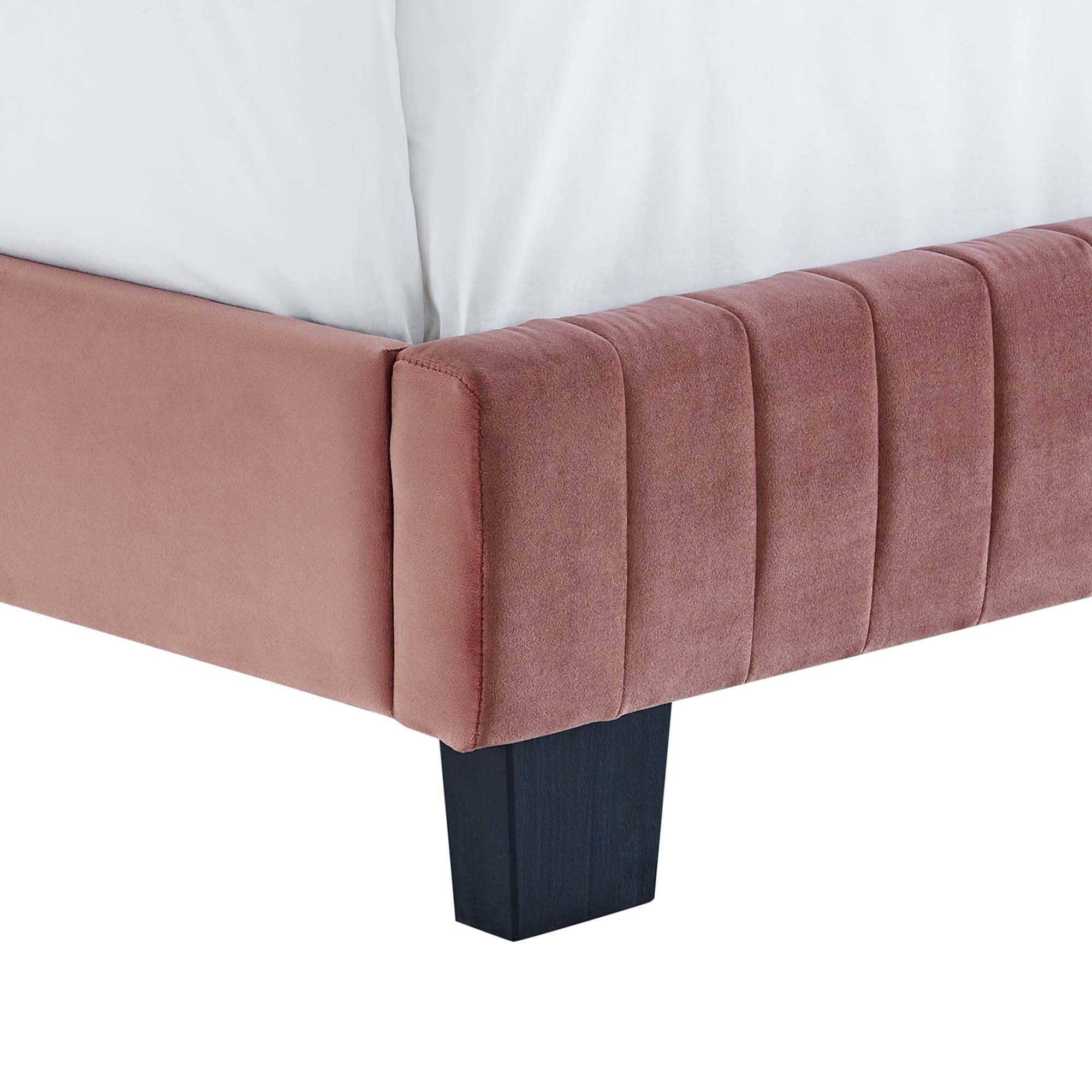 Tufted Performance Velvet Platform Bed - Image 84