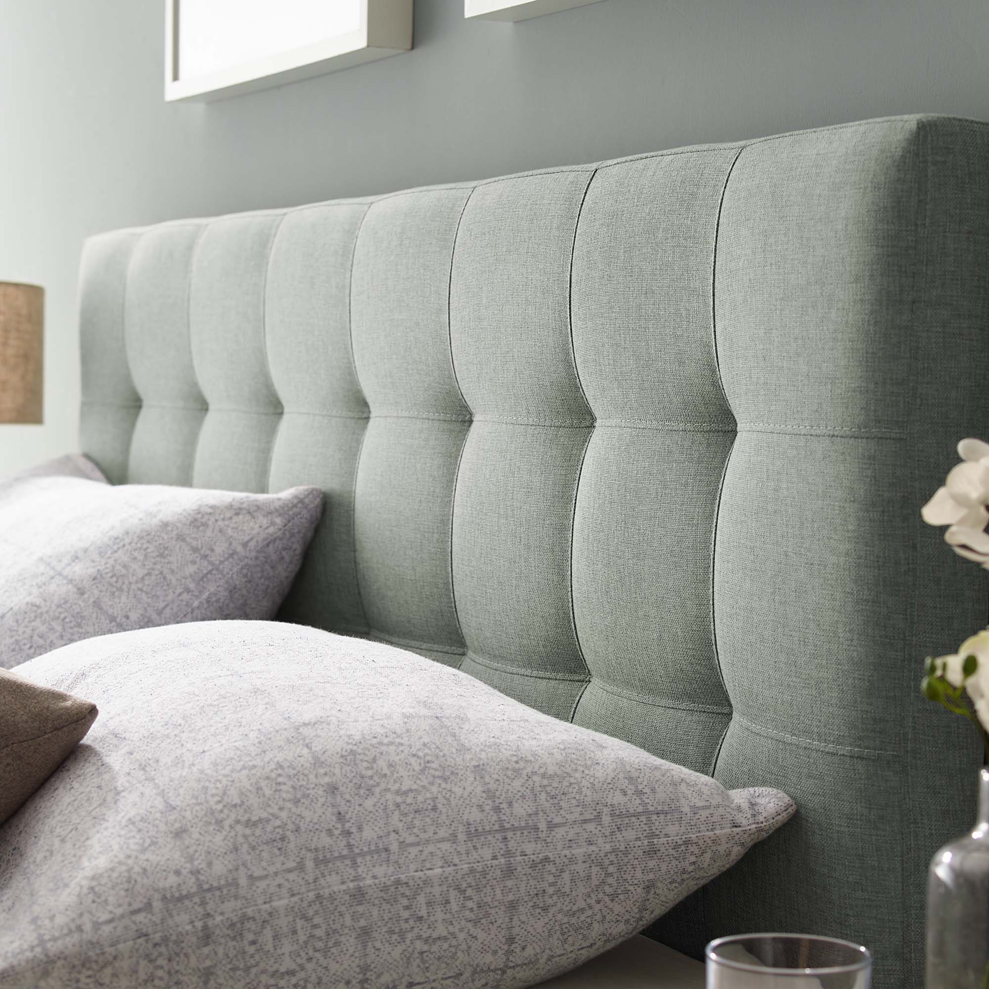 Tufted Upholstered Fabric Headboard - Image 93