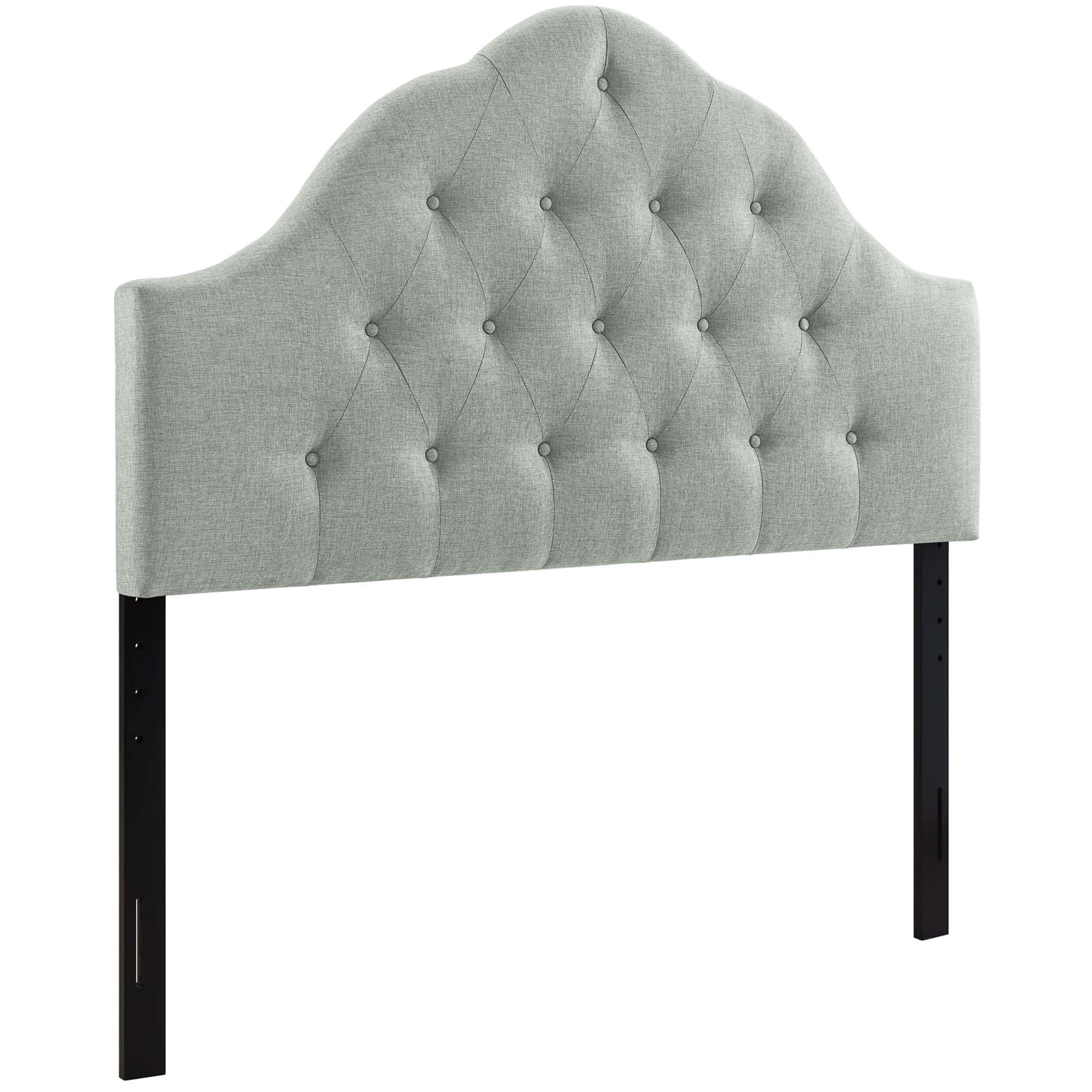 Tufted Upholstered Fabric Headboard with High Arch Design - Image 6