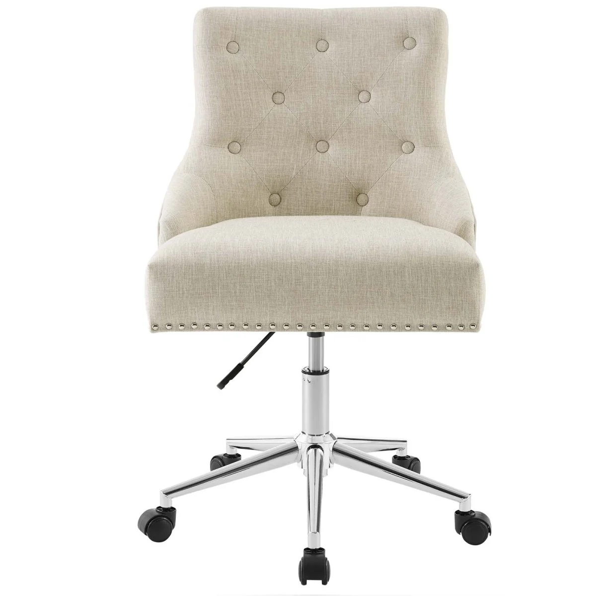 Tufted Upholstered Fabric Office Chair – Swivel Design, Ergonomic Adjustable with Casters - Image 5