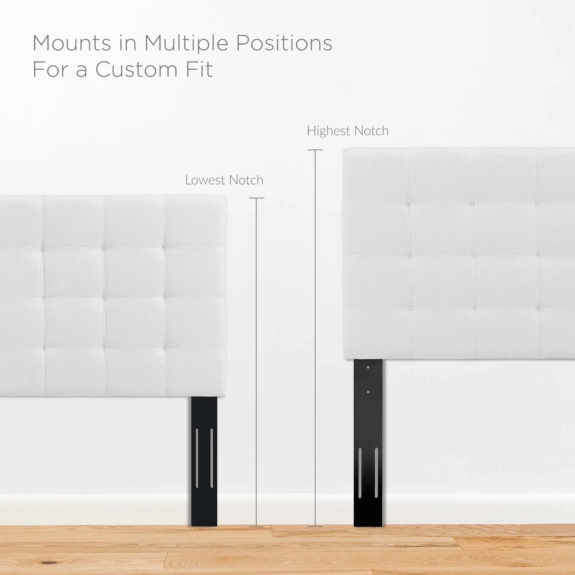 Tufted Upholstered Linen Fabric Headboard - Image 3