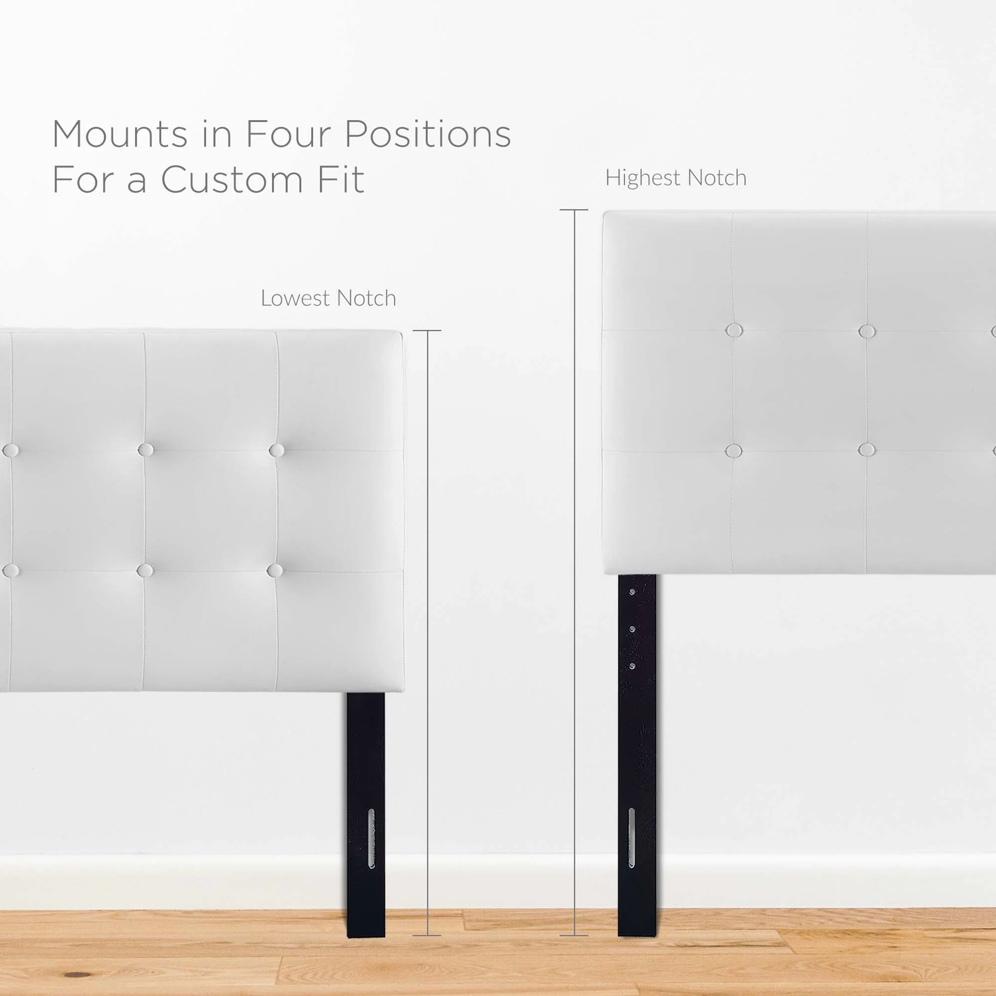 Tufted Upholstered Vinyl Headboard - Image 37