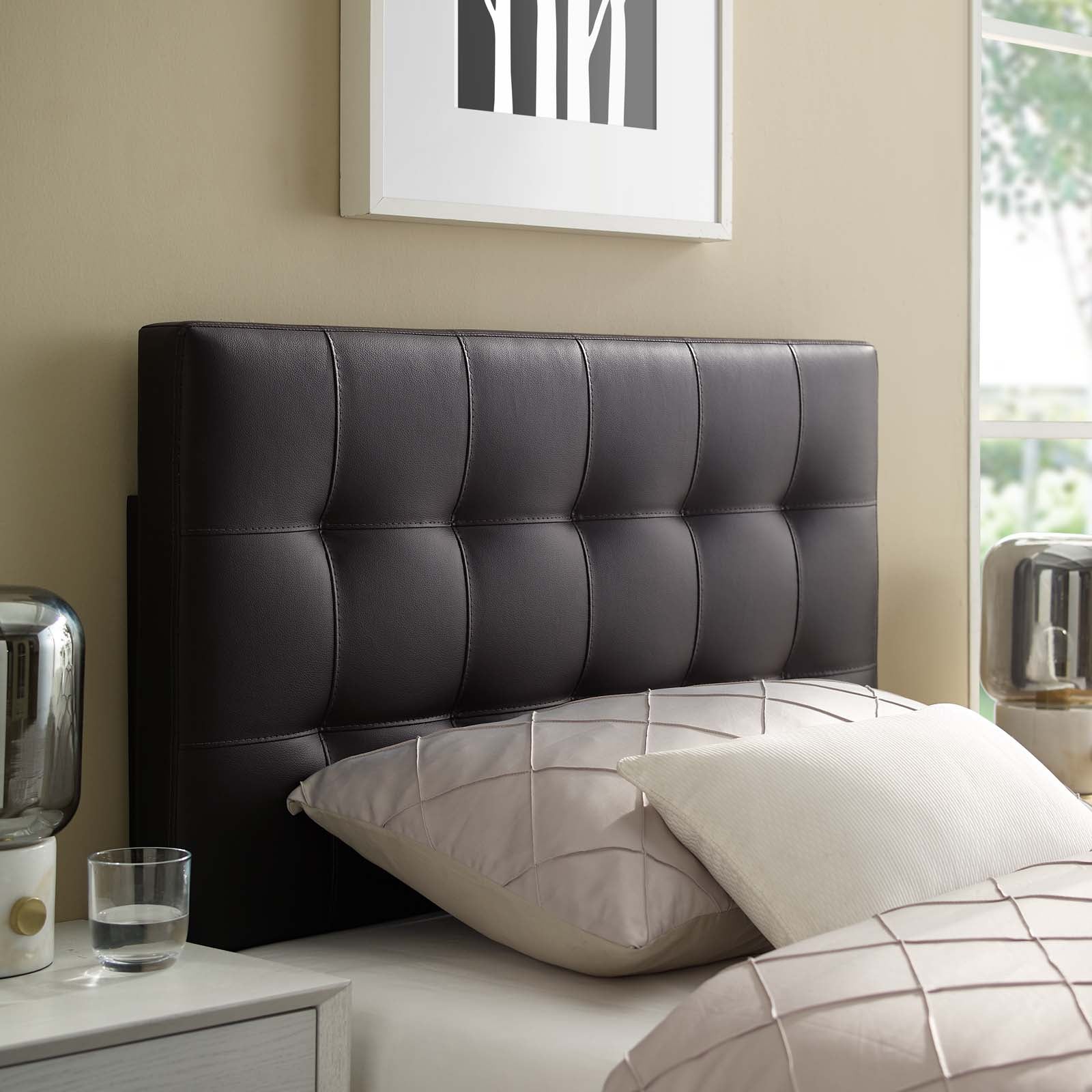 Tufted Upholstered Vinyl Headboard - Image 10