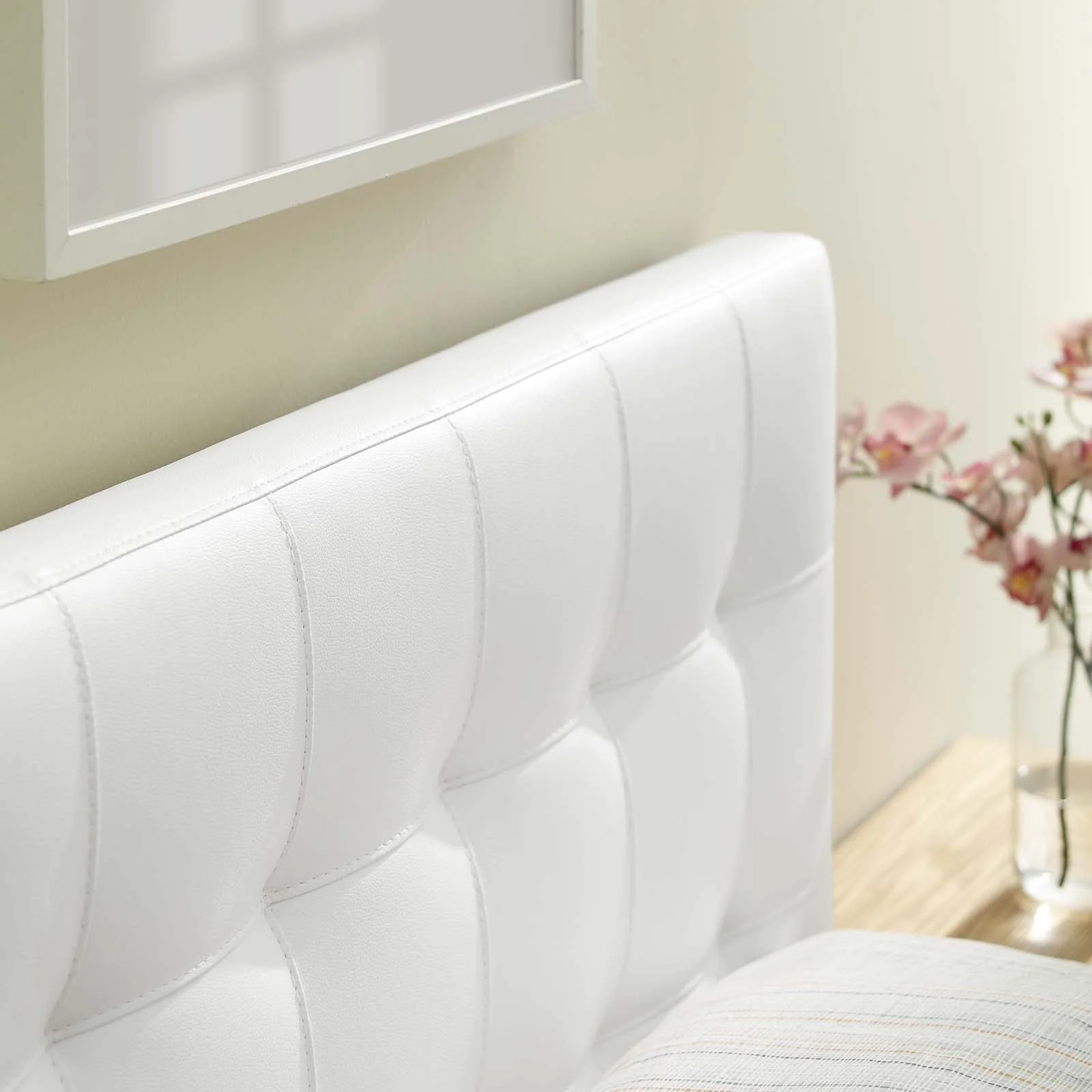 Tufted Upholstered Vinyl Headboard - Image 12