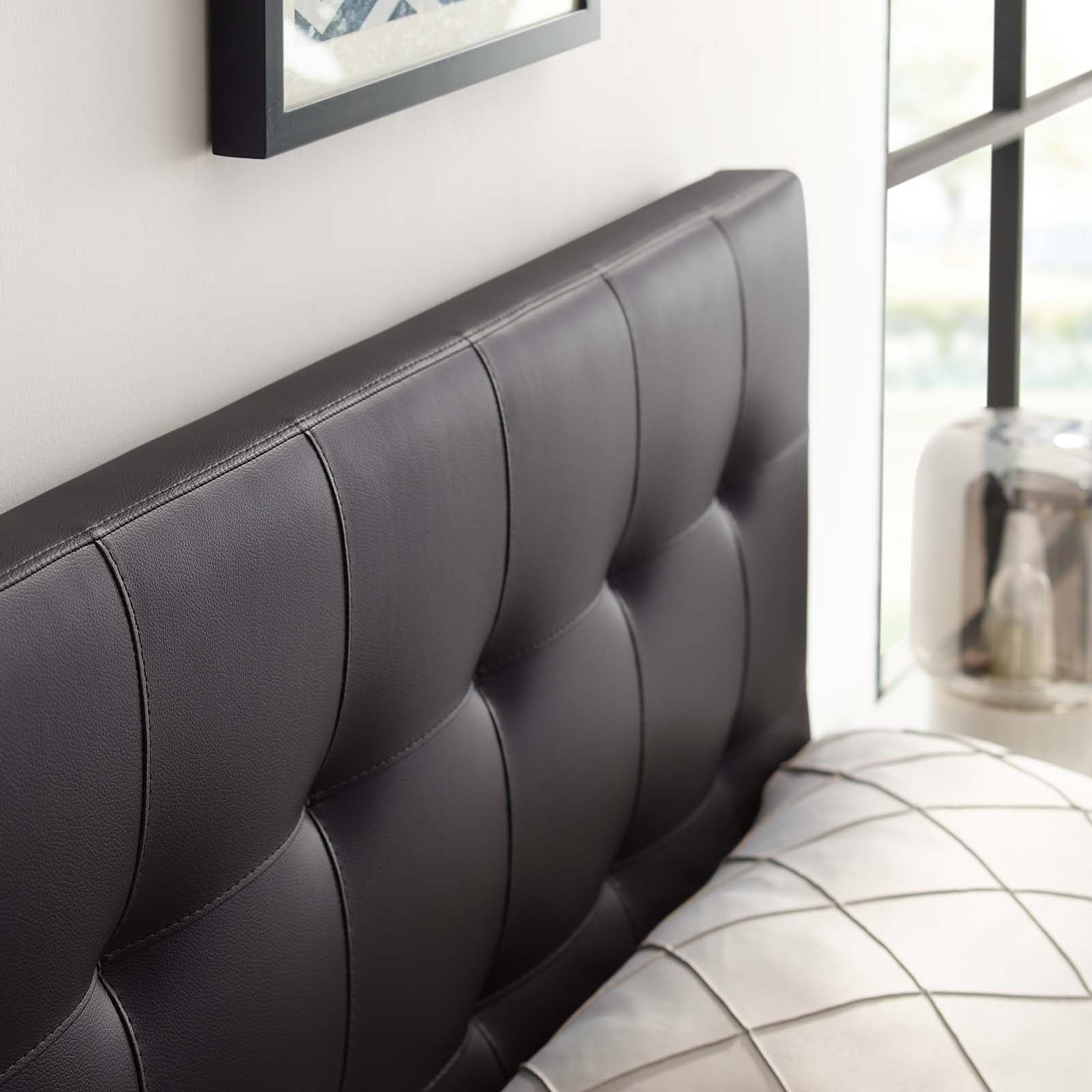 Tufted Upholstered Vinyl Headboard - Image 37