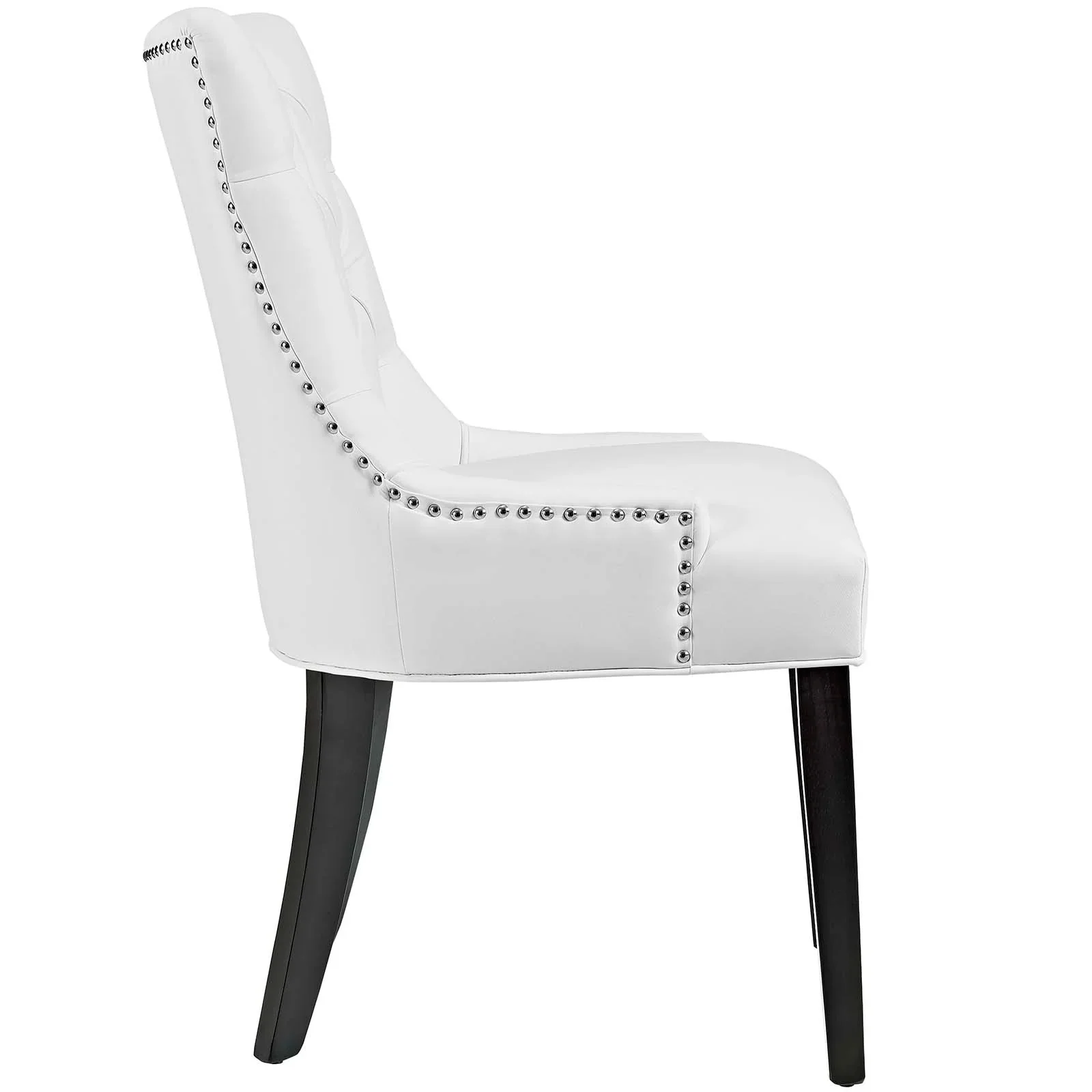 Tufted Vegan Leather Dining Side Chair with Nailhead Trim - Image 15