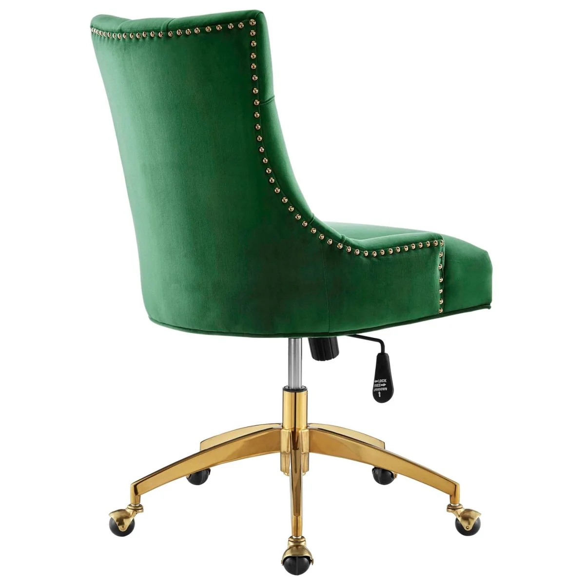 Tufted Velvet Office Chair – Swivel Design, Upholstered Accent with Metal Base - Image 23