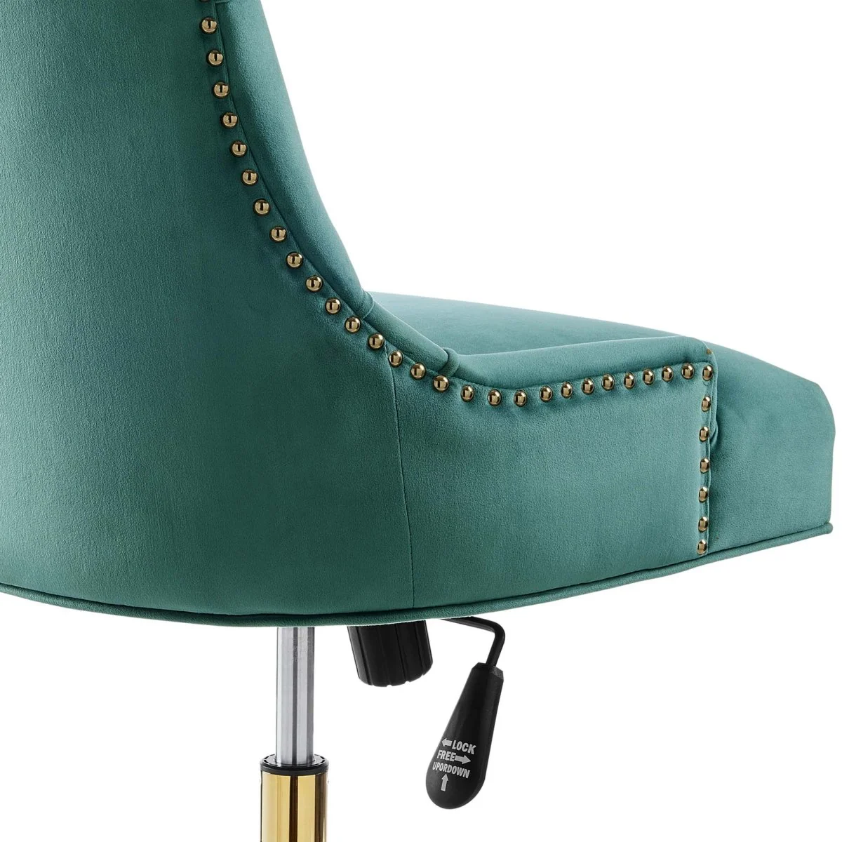 Tufted Velvet Office Chair – Swivel Design, Upholstered Accent with Metal Base - Image 7