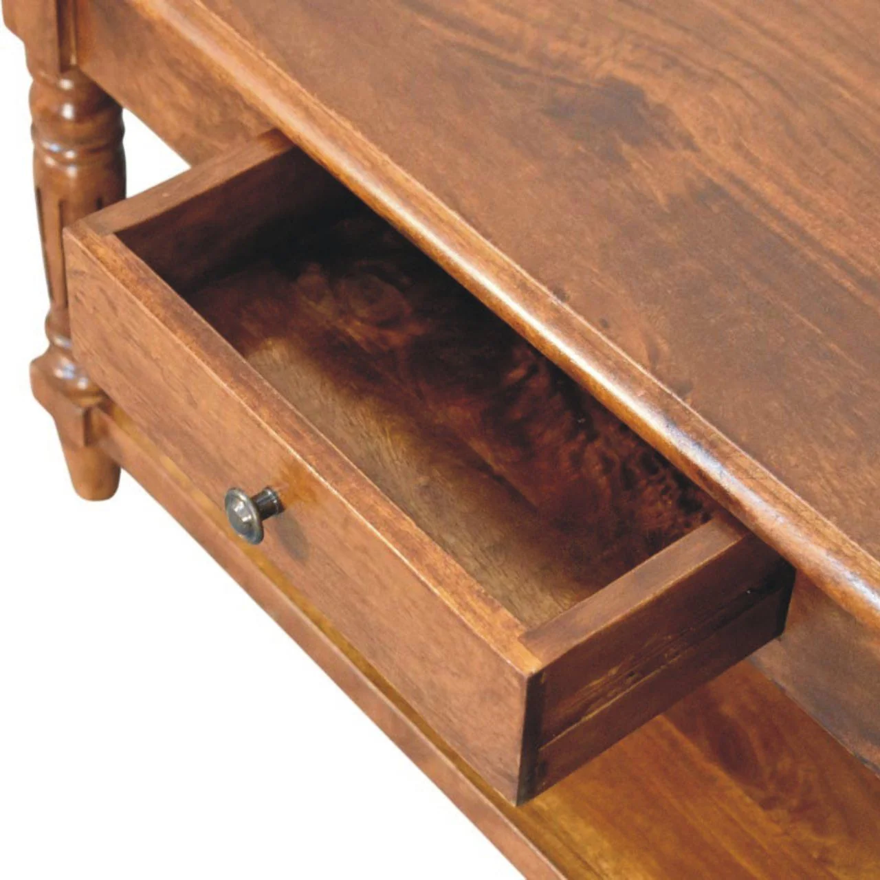 Turned Legs Drawer Table - Image 9