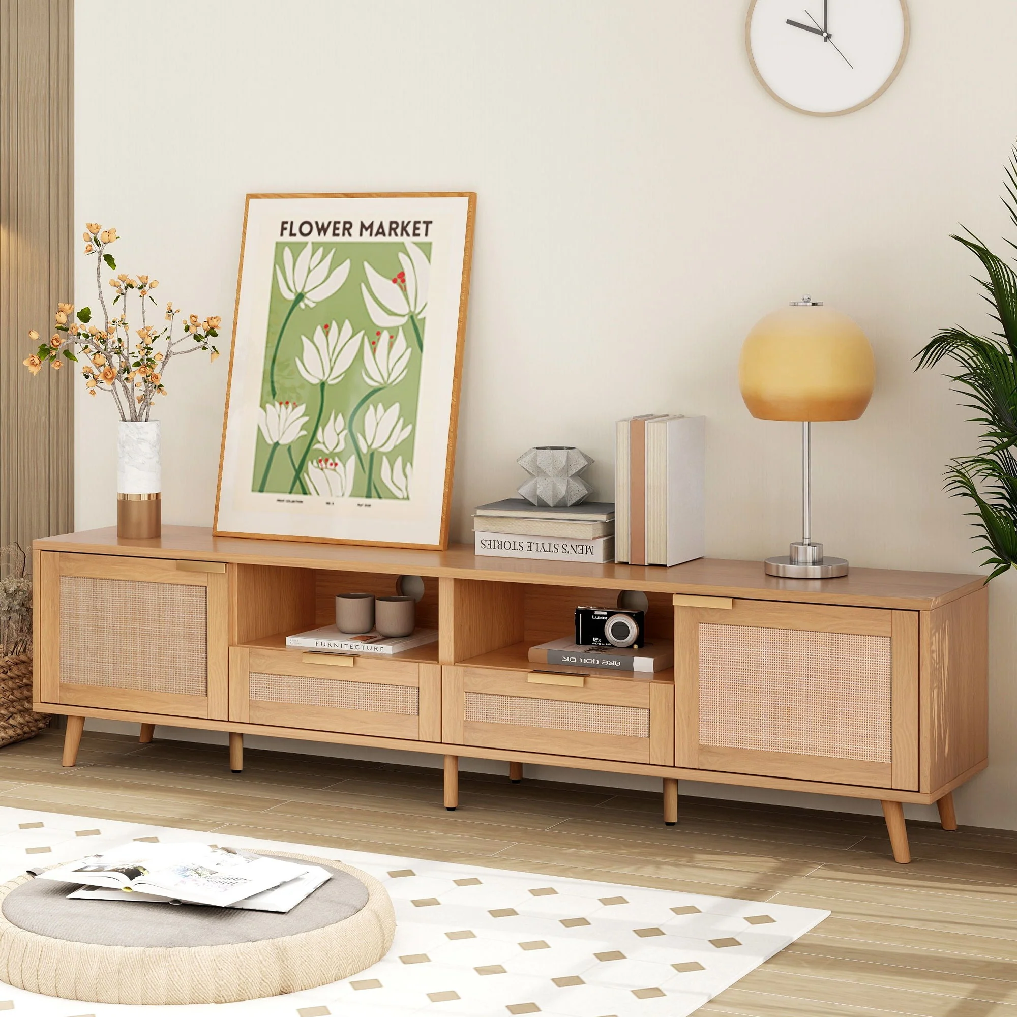TV Stand, Media Console With Cable Management - Image 12