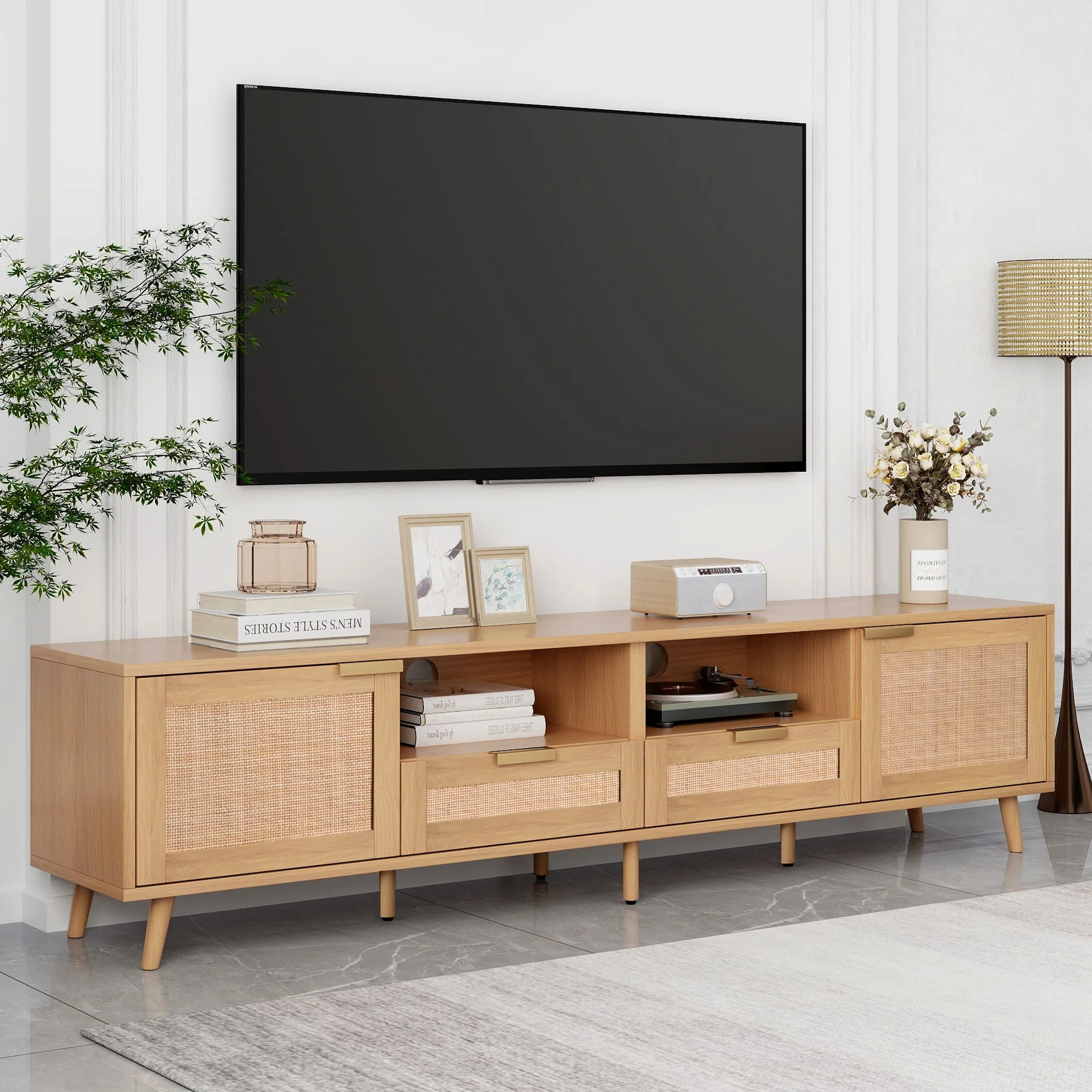 TV Stand, Media Console With Cable Management - Image 25