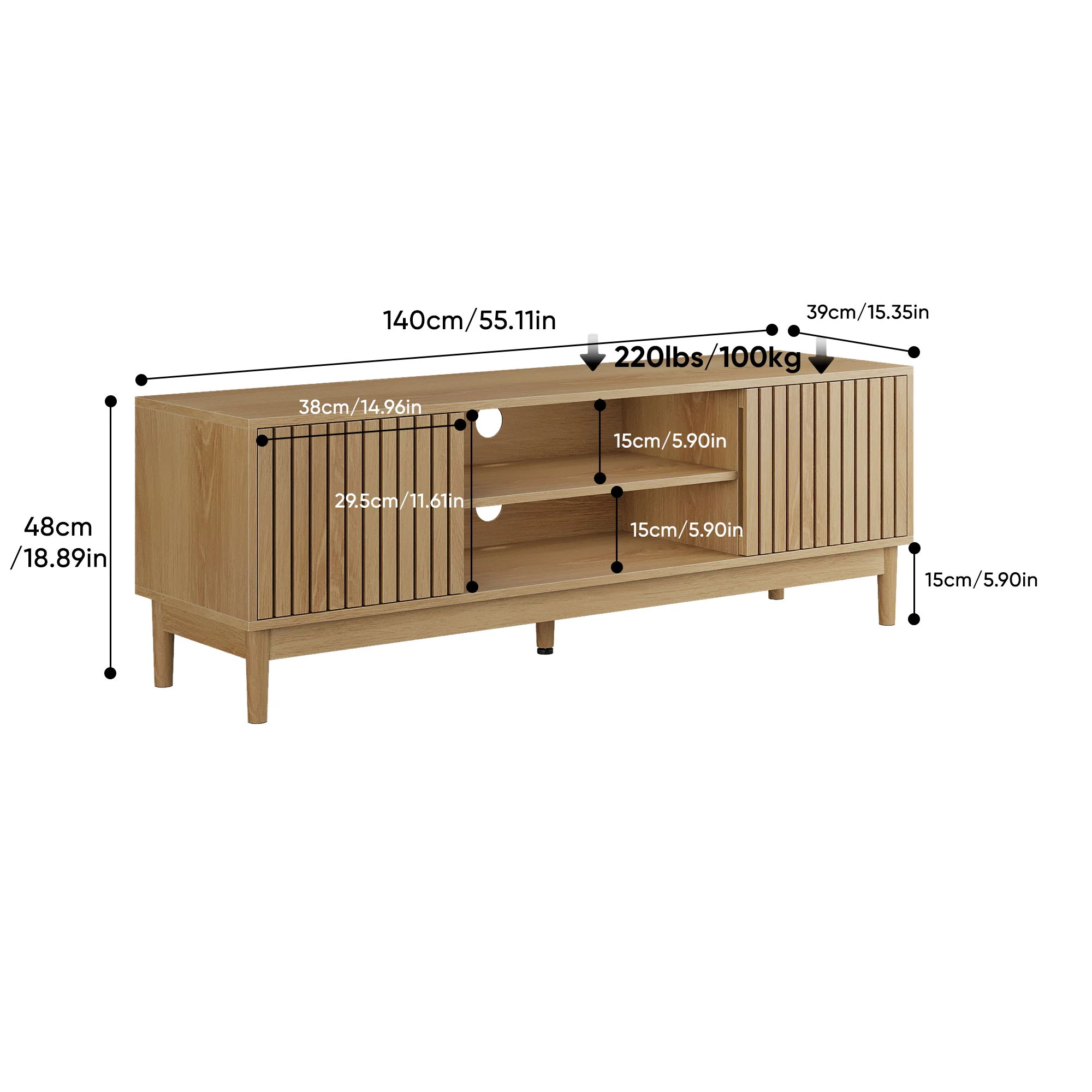 TV Stand With Storage - Image 14