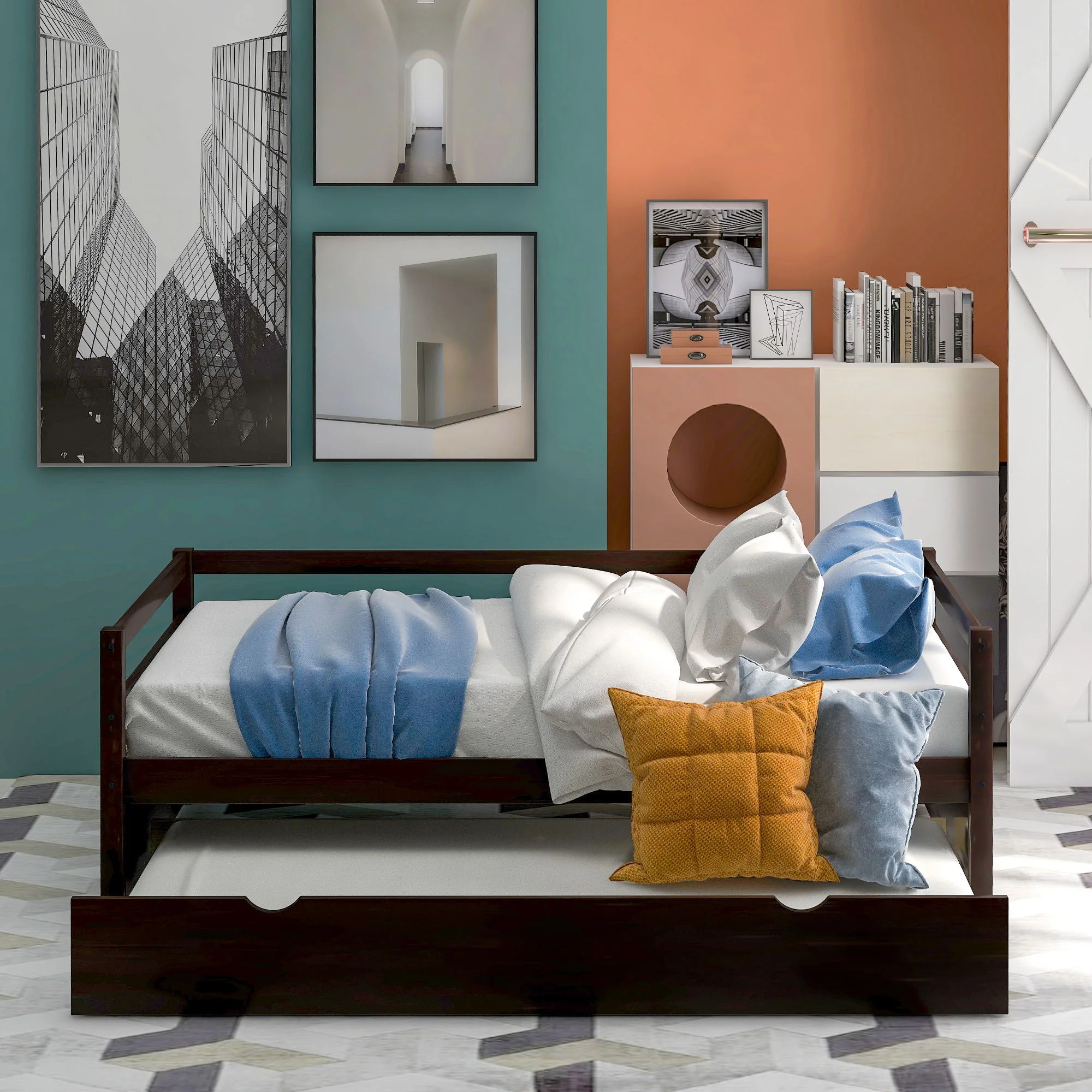 Twin Daybed With Trundle Frame Set - Image 22