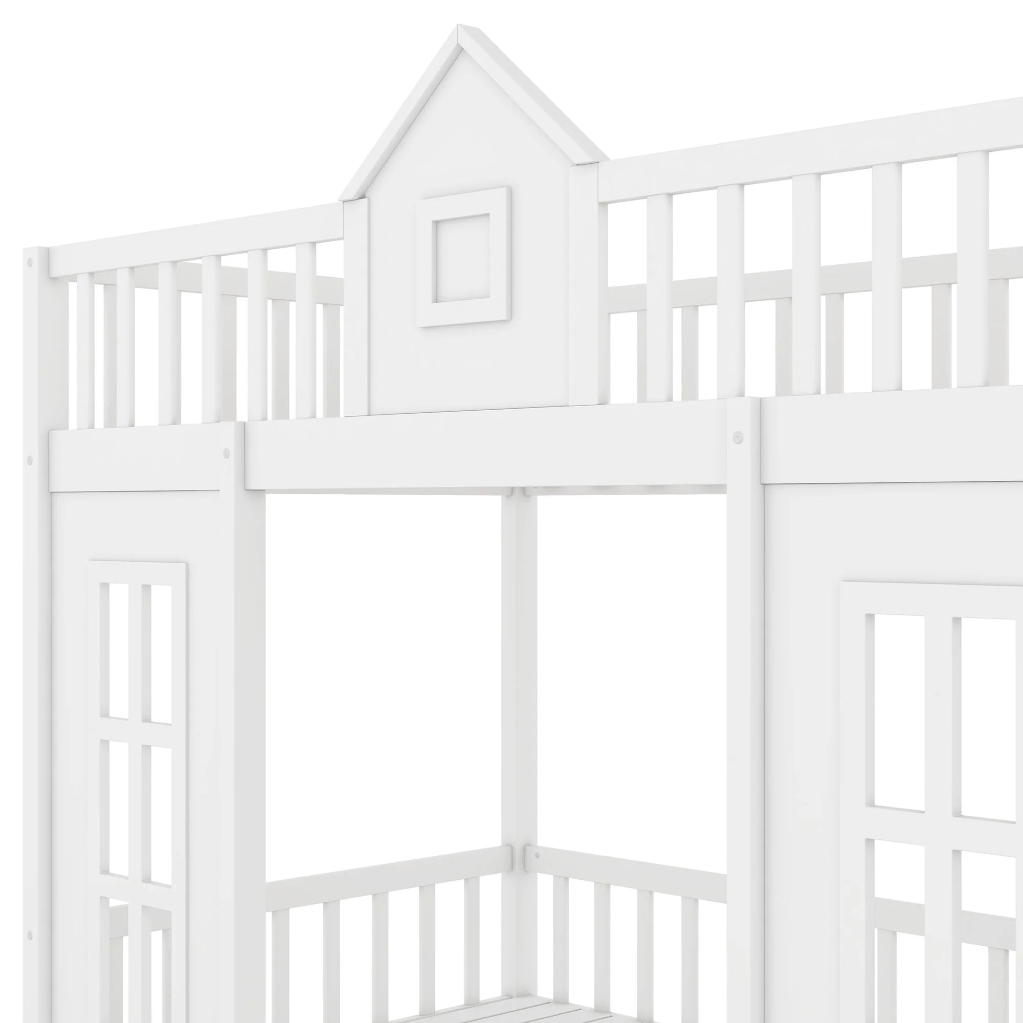 Twin Over Twin Bunk Bed With Changeable Table, Bunk Bed Turn Into Upper Bed And Down Desk - Image 8