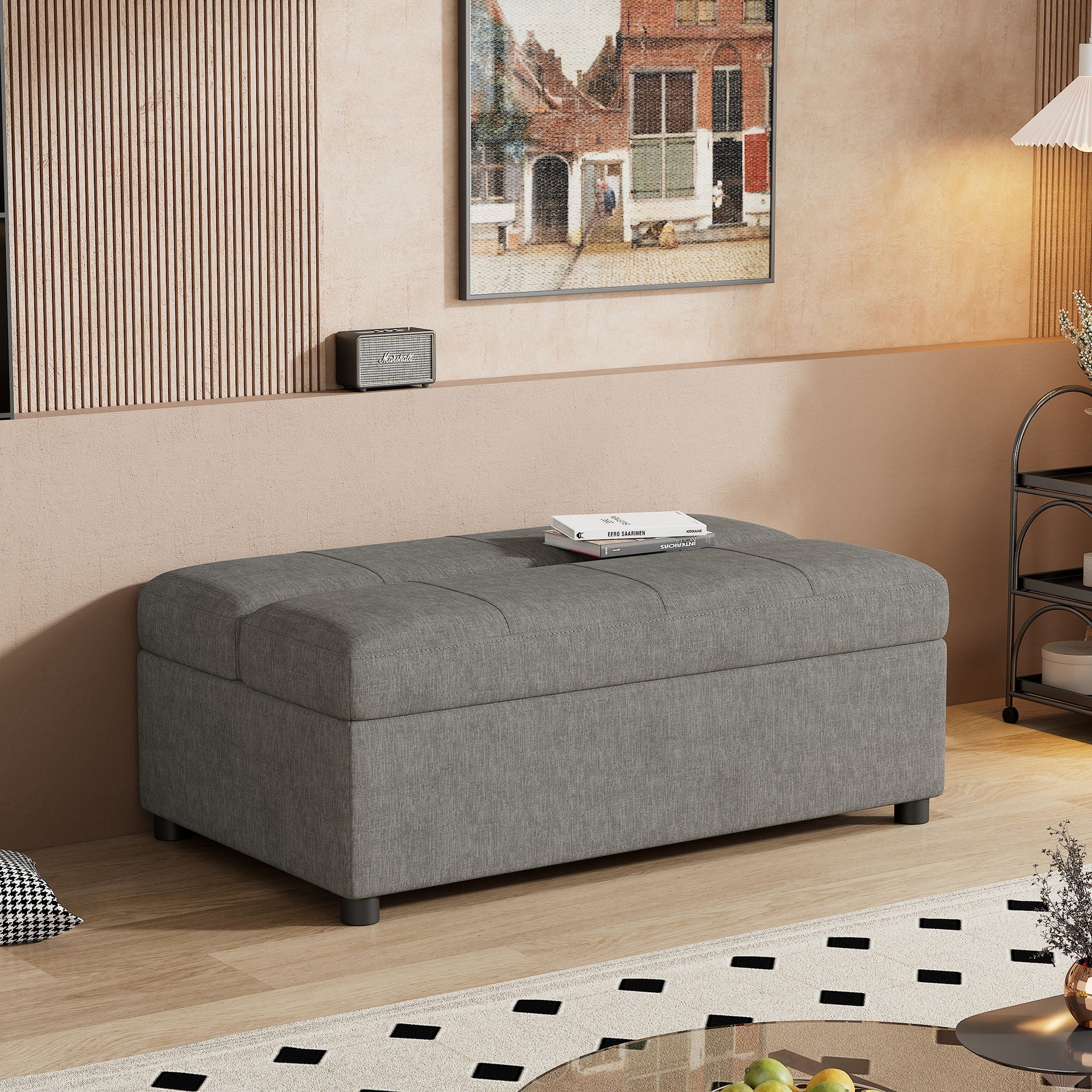 Twin Size Folding Ottoman Sleeper Bed With Mattress Convertible Guest Bed - Image 18