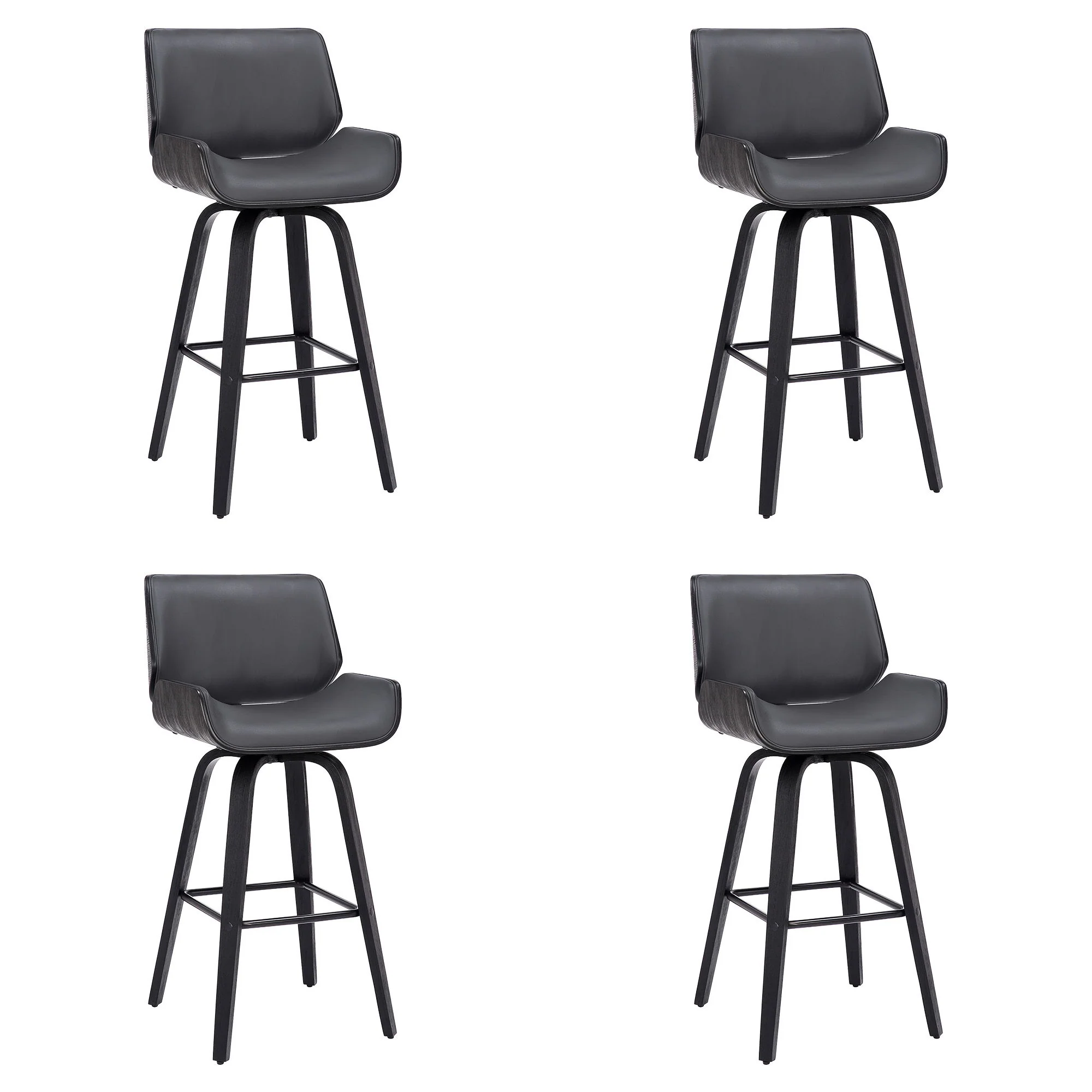 Tyler - 26" Counter Height Swivel Bar Stool With Black Frame - Image 4