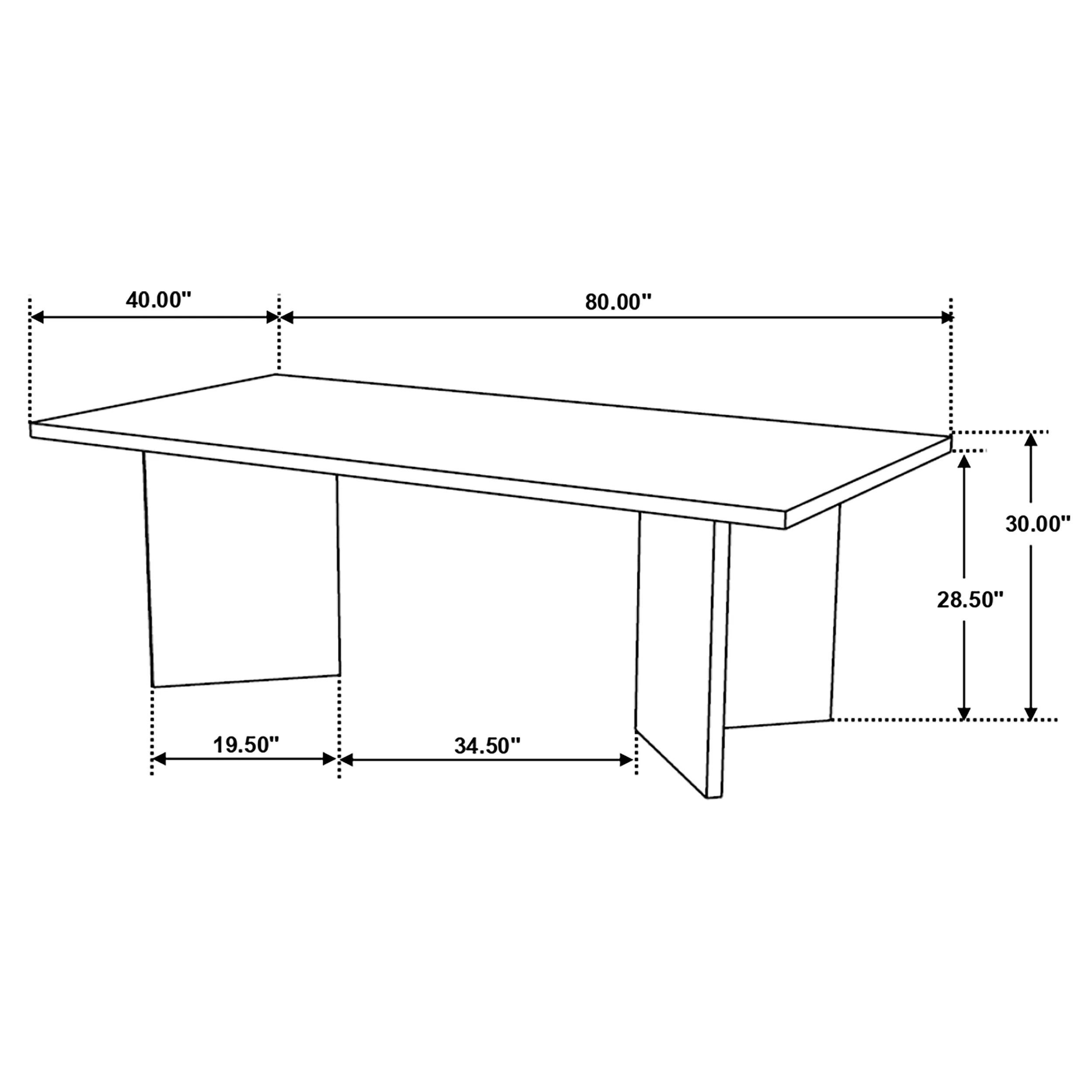 Tyler 80-Inch Solid Wood Dining Table in Mango Brown - Image 6