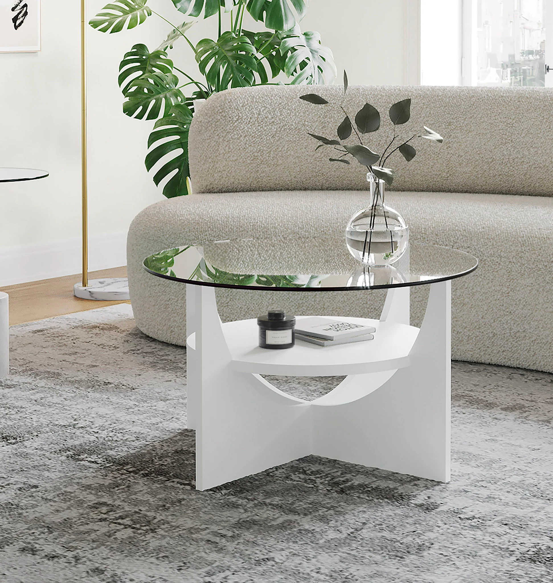 U - Shaped Contemporary Coffee Table - Image 9