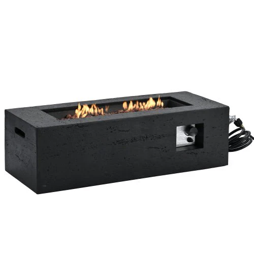 U_STYLE 2-Piece 41.9" Propane Fire Pit Set with MGO Tank Cover Table