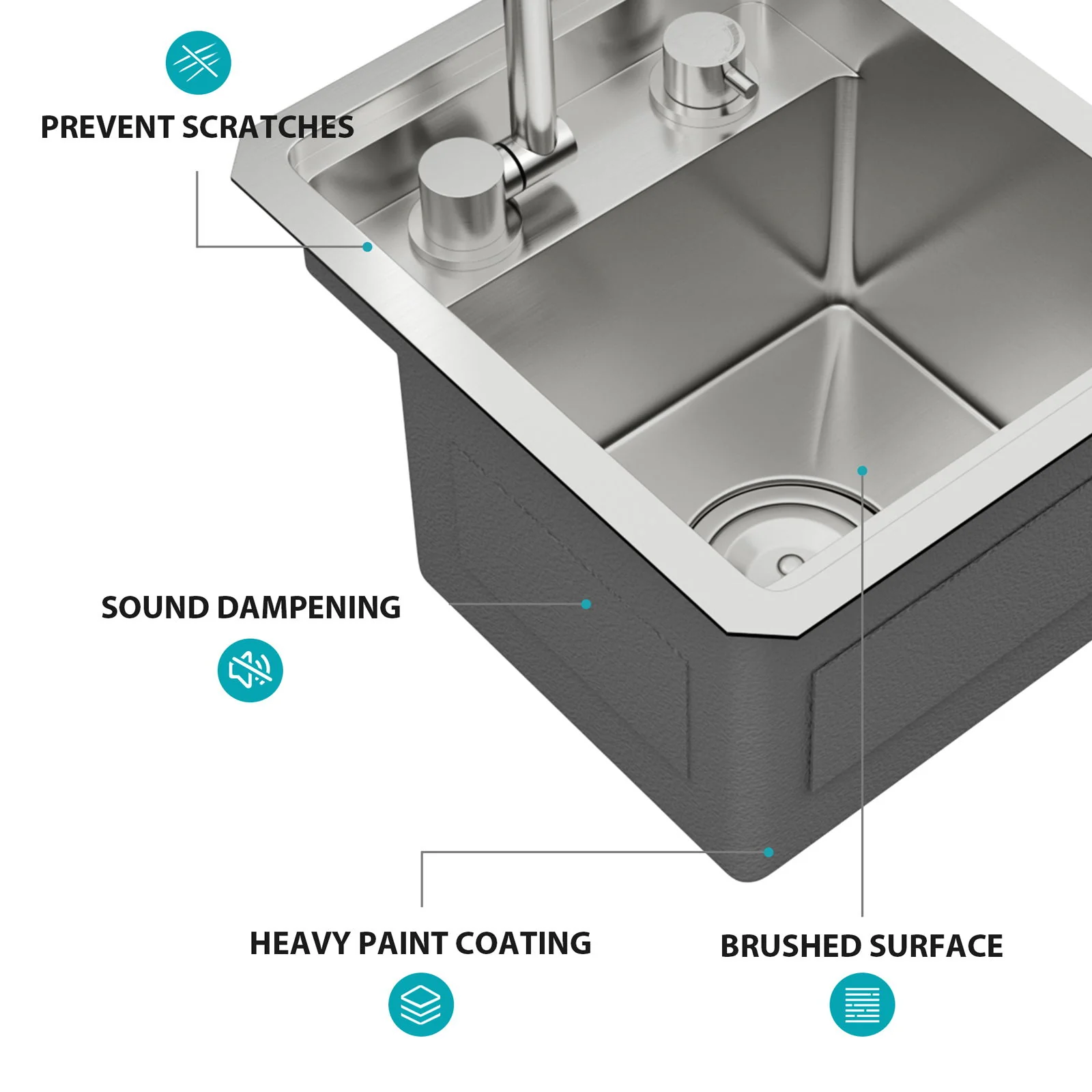 Undermount Bar Sink With Folding Faucet - Image 13