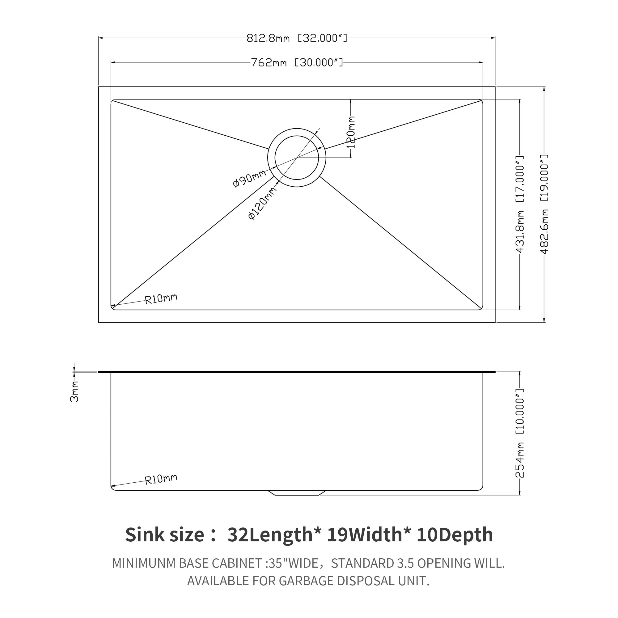 Undermount Kitchen Sink 16 Gauge Stainless Steel - Image 10