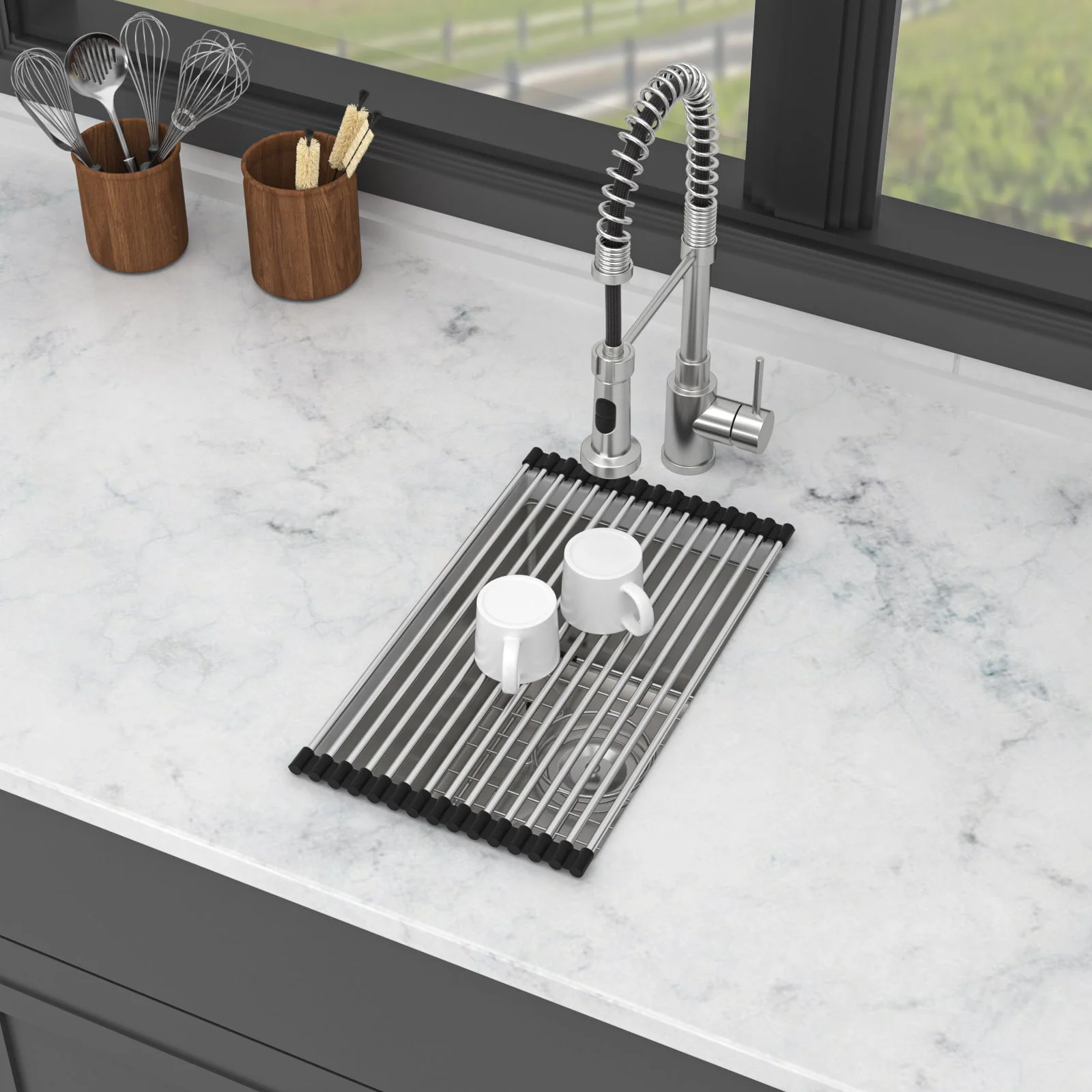Undermount Steel Kitchen Sink, Deep Single Bowl Basin - Image 4