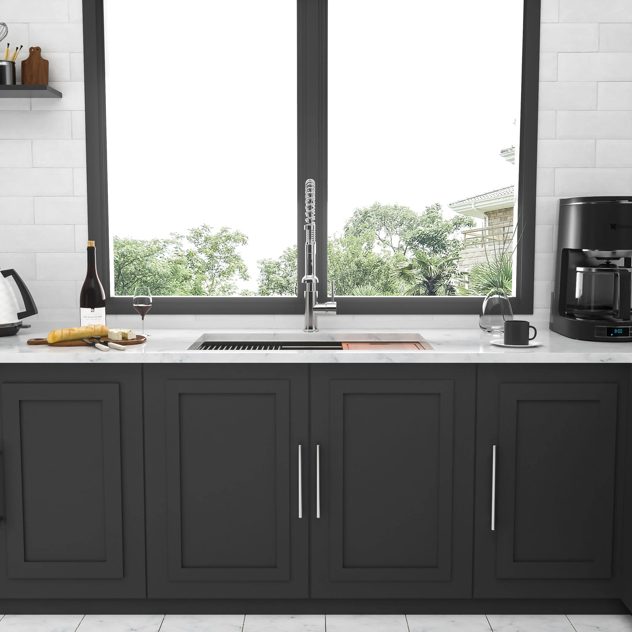 Undermount Workstation Kitchen Sink Stainless Steel Single Bowl - Image 8