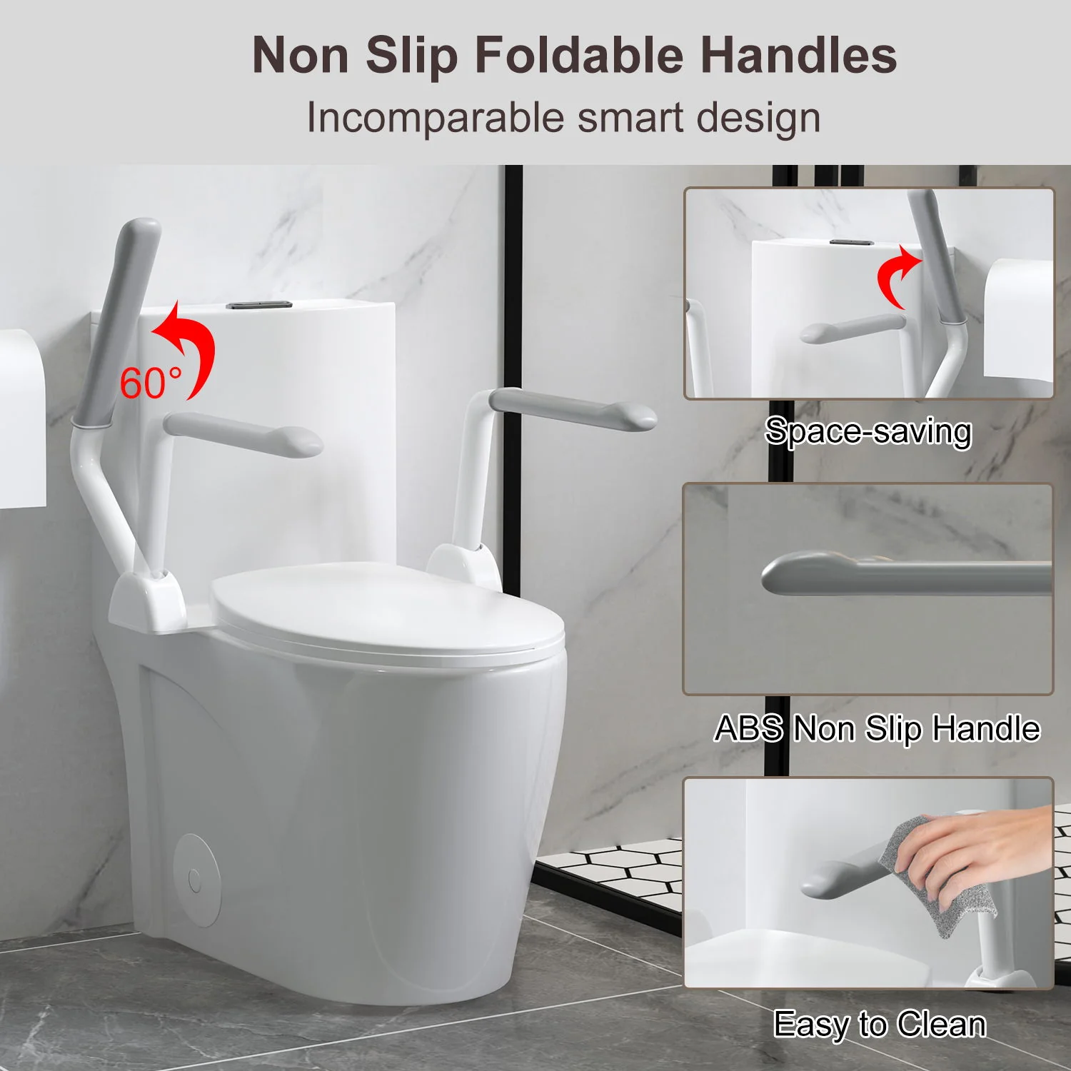 Upgraded Design Armrest, With Glossy Gw 007 1 Piece Toilet With Tornado Flush, Soft Close Seat, Dual Flush Map 1000G, Comfort Chair Seat - Gloss White - Image 6