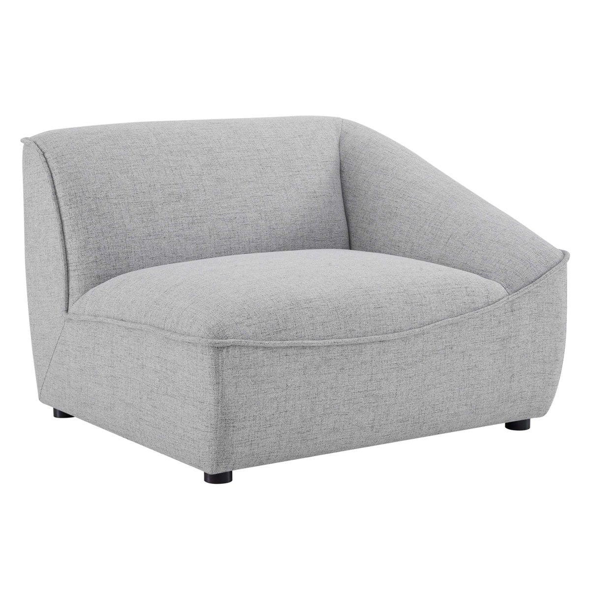 Upholstered 2-Piece Modular Loveseat 75 Inch in Light Gray - Image 4
