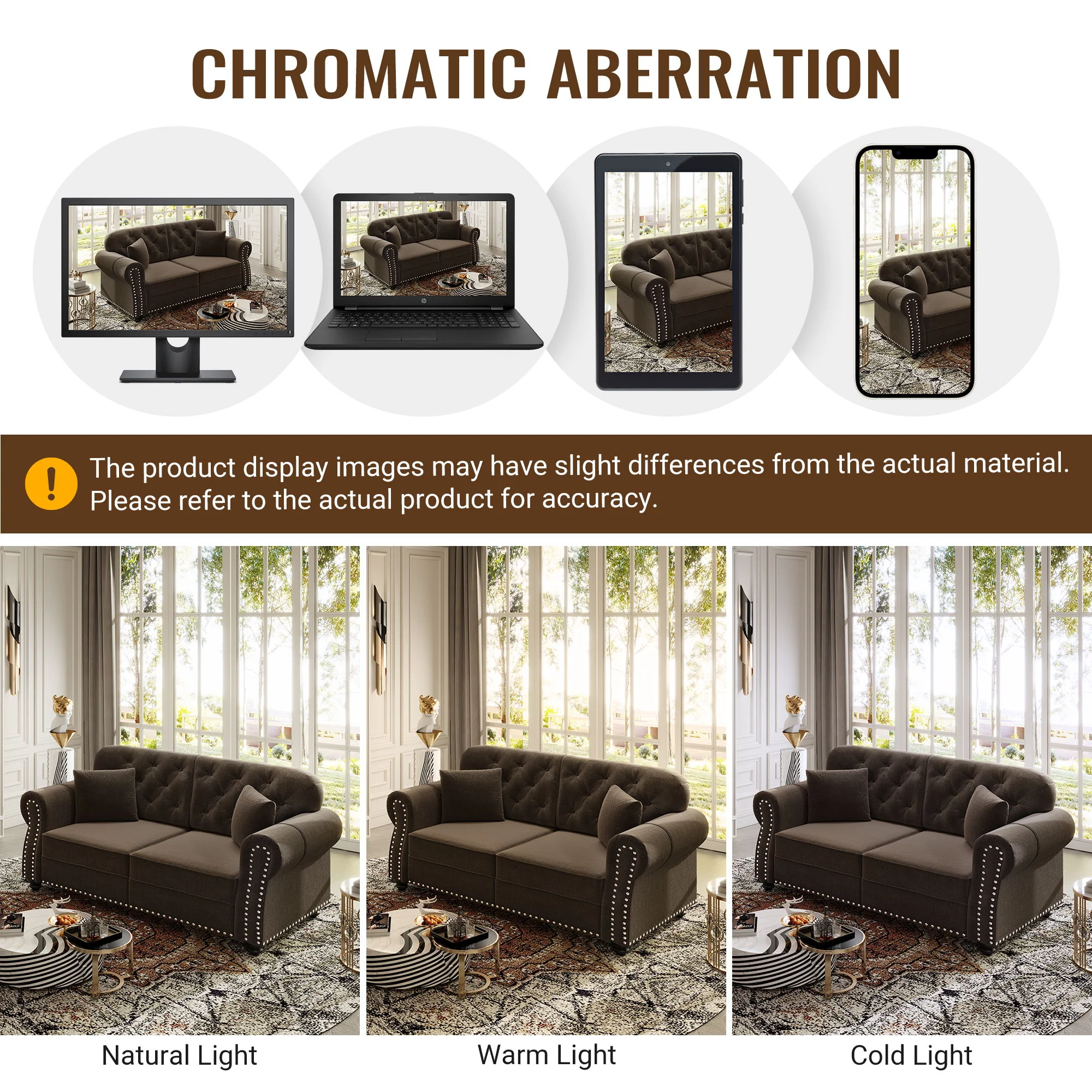Upholstered 3 Seater Sofa Set With Ottoman - Image 20
