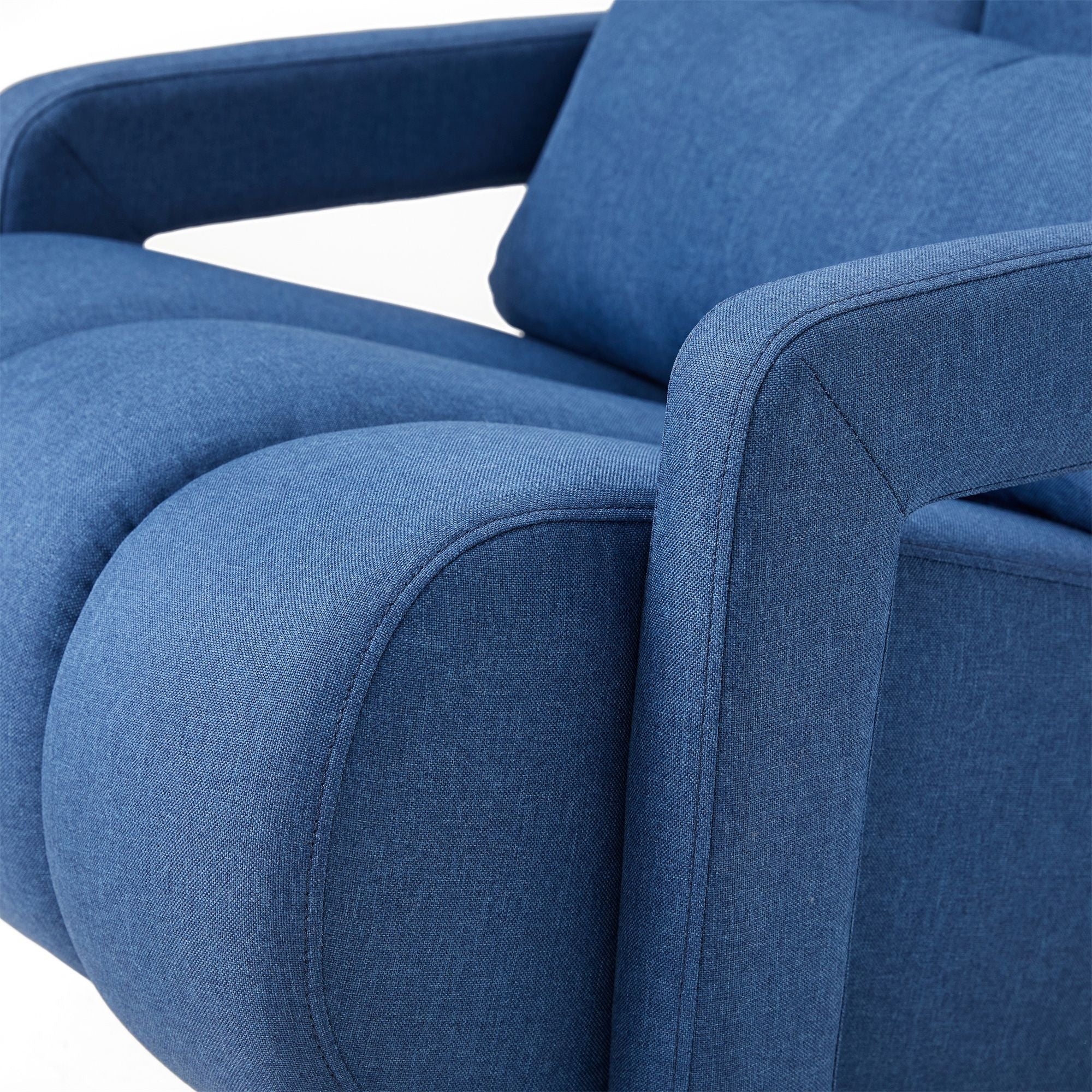 Upholstered Accent Chair With Pillow, Designed For Living Room - Navy Blue - Image 4