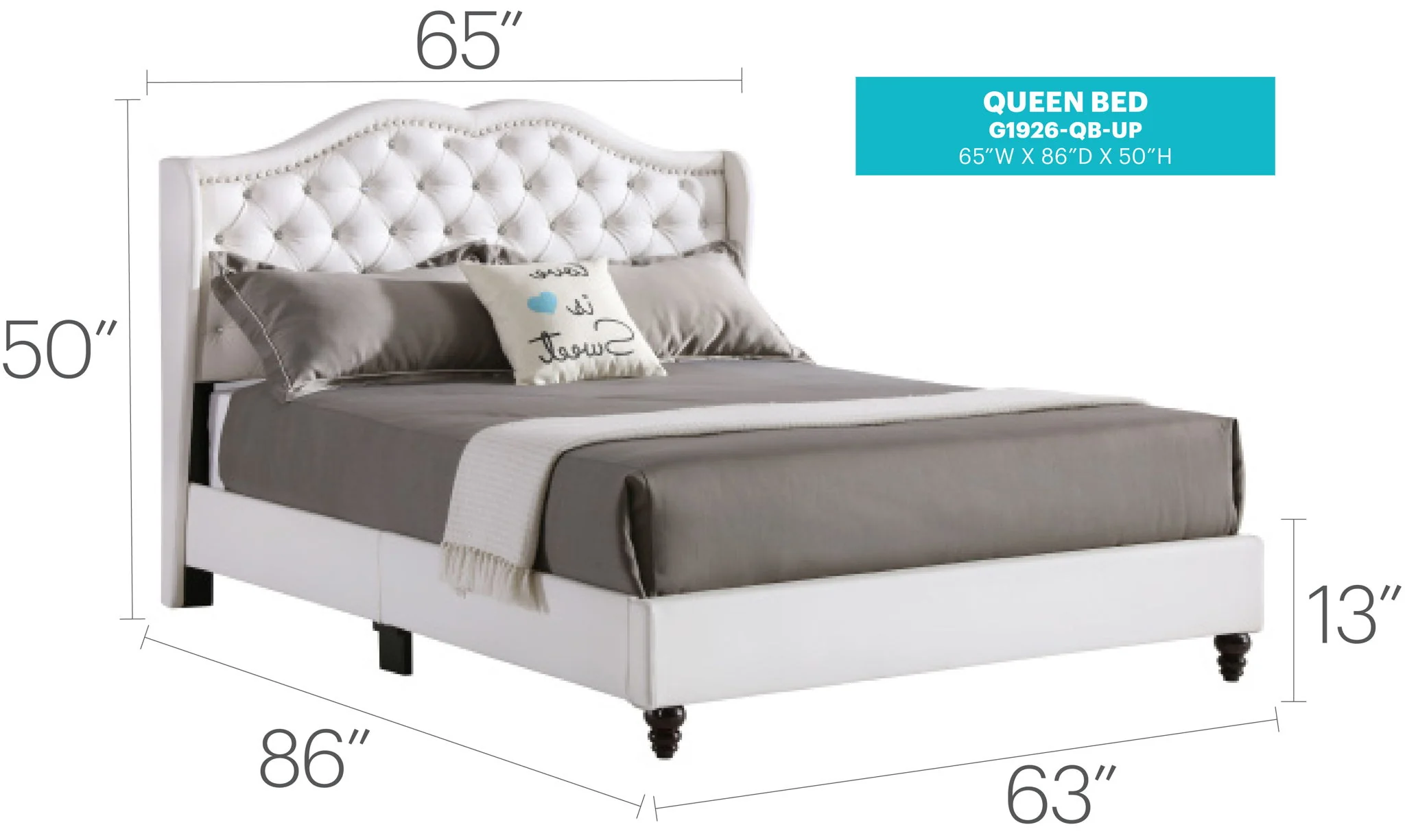 Upholstered Bed Transitional - Image 21