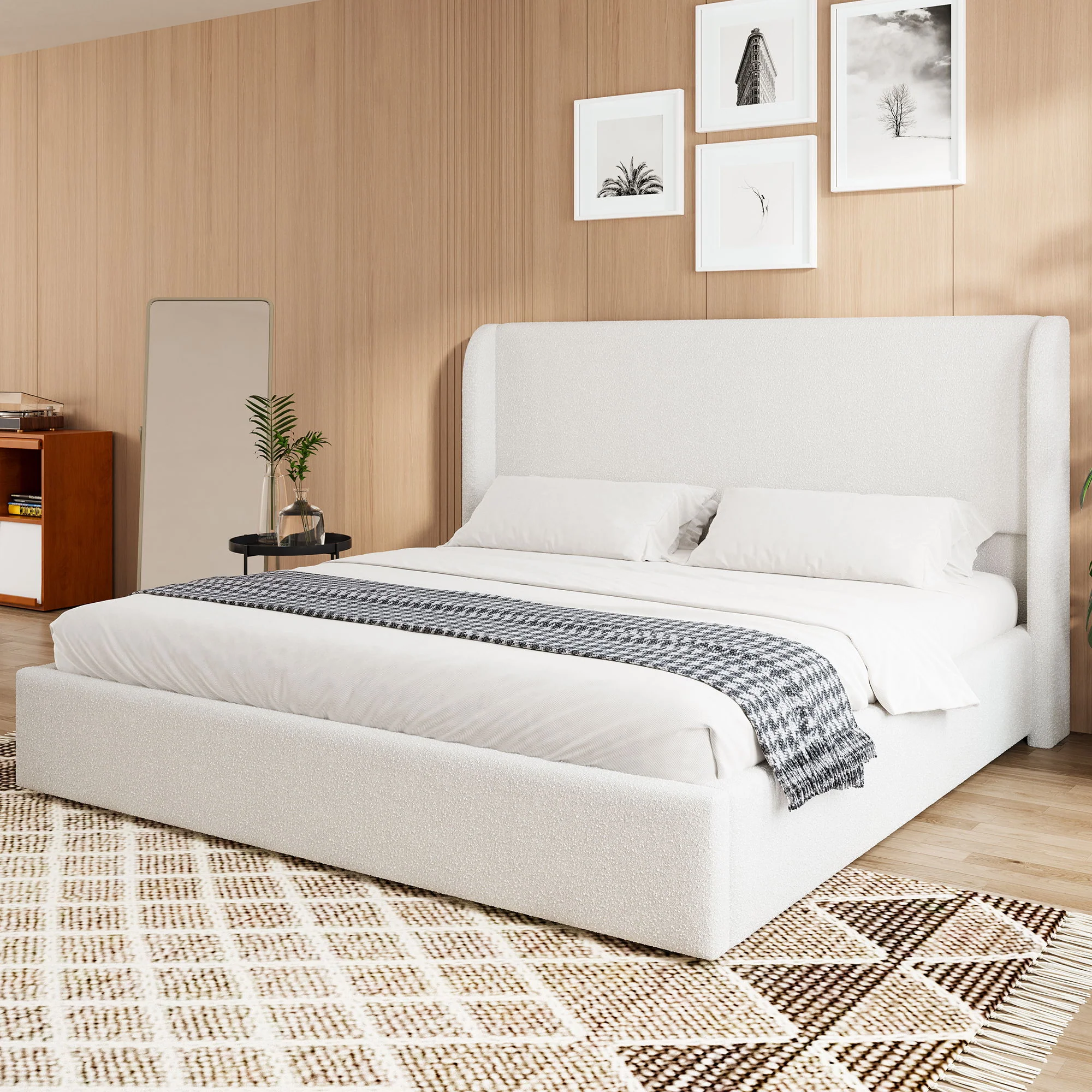 Upholstered Cloud Bed Frame With Headboard - Image 5