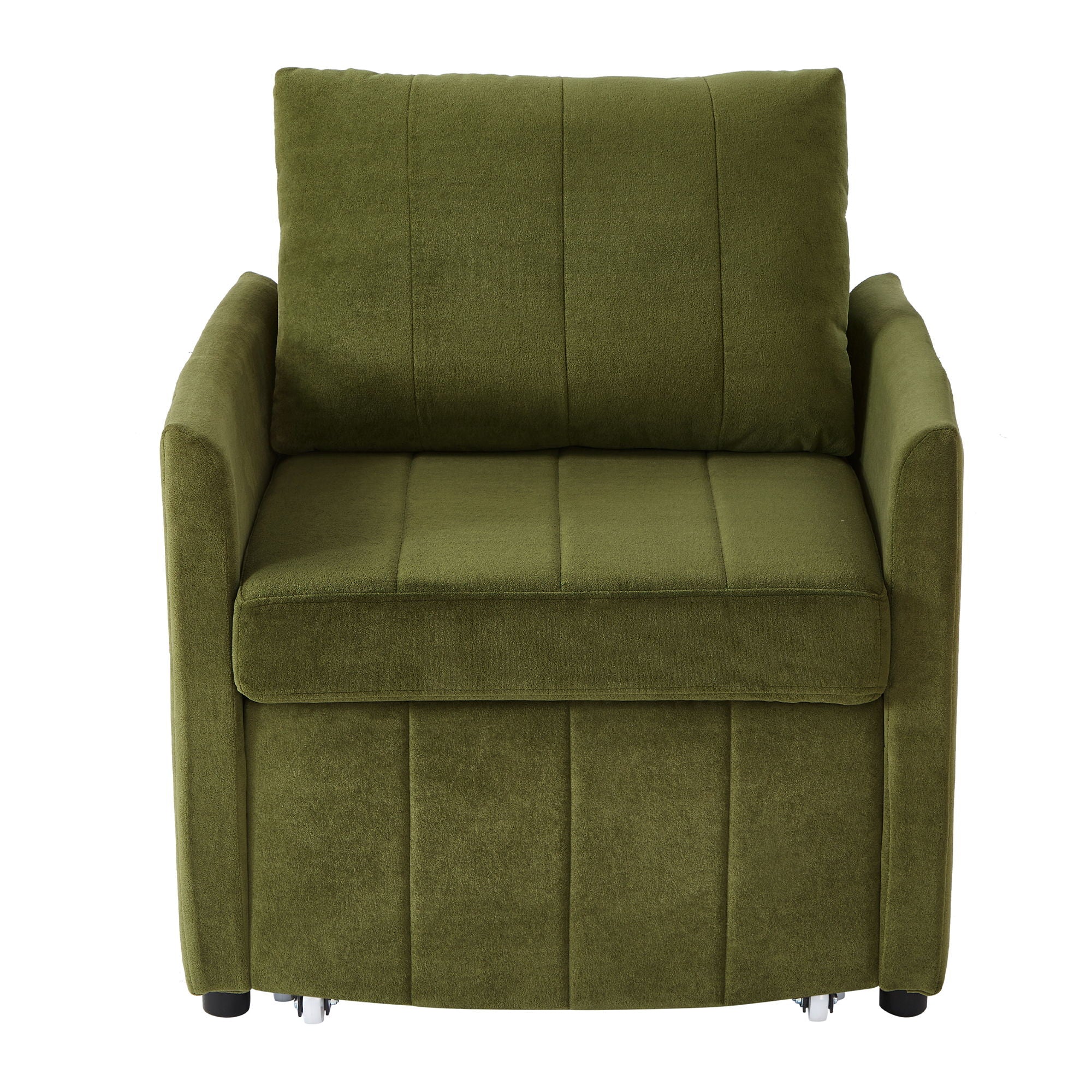 Upholstered Convertible Sleeper Sofa With 5 Position Backrest, Side Pockets, Storage - Image 2