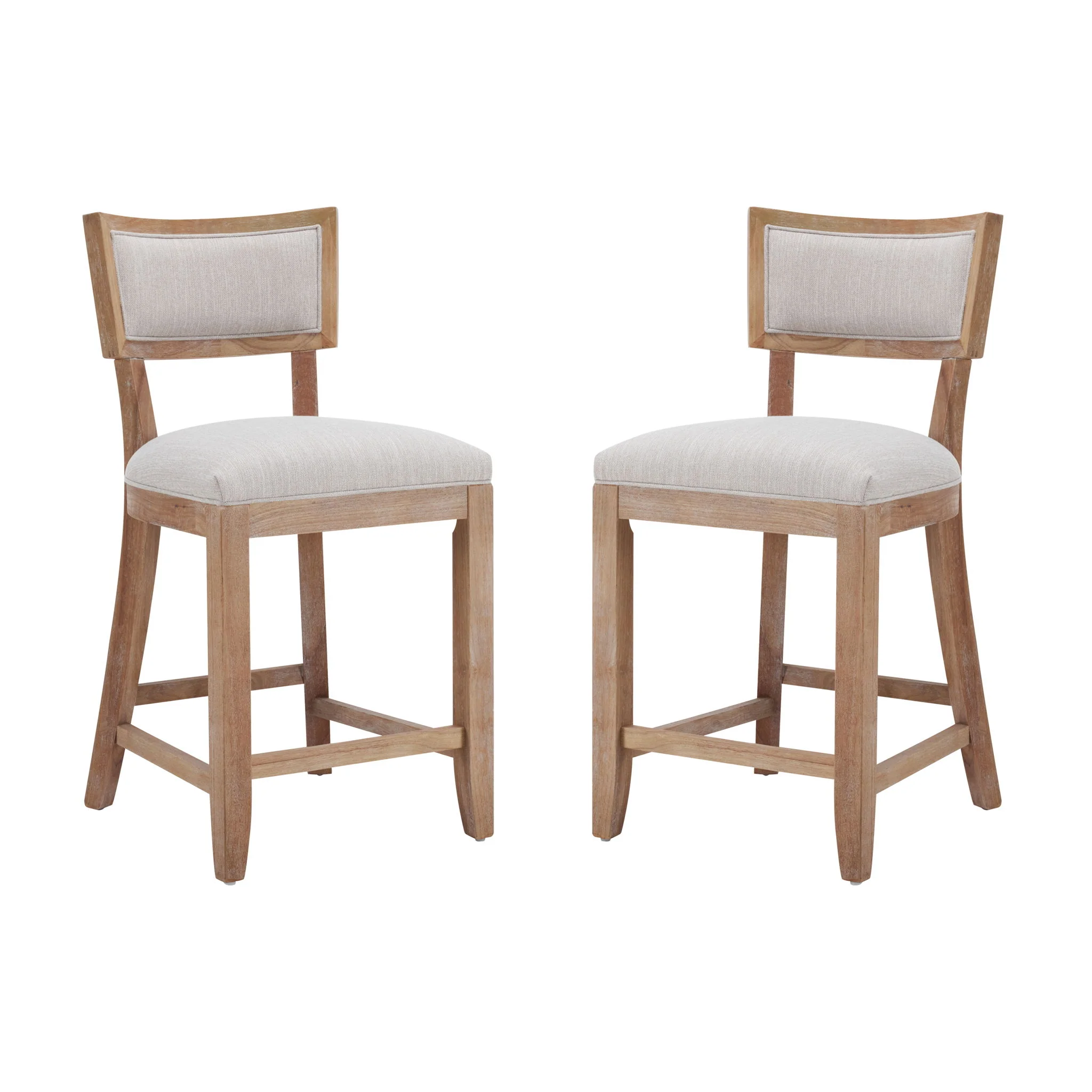 Upholstered Counter Height Bar Stools With Comfy Back (Set of 2) - Image 15