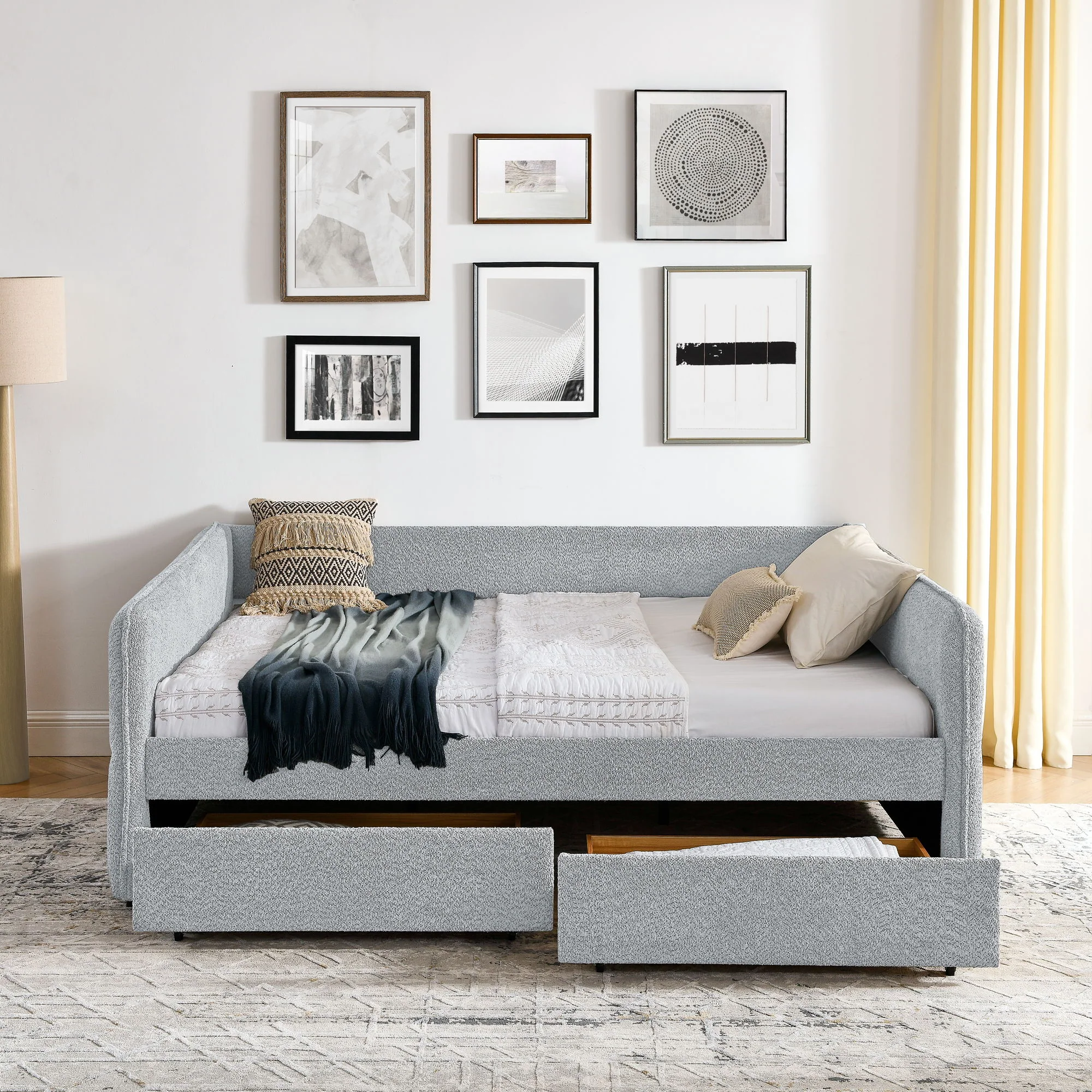 Upholstered Daybed & 2 Drawers - Image 7