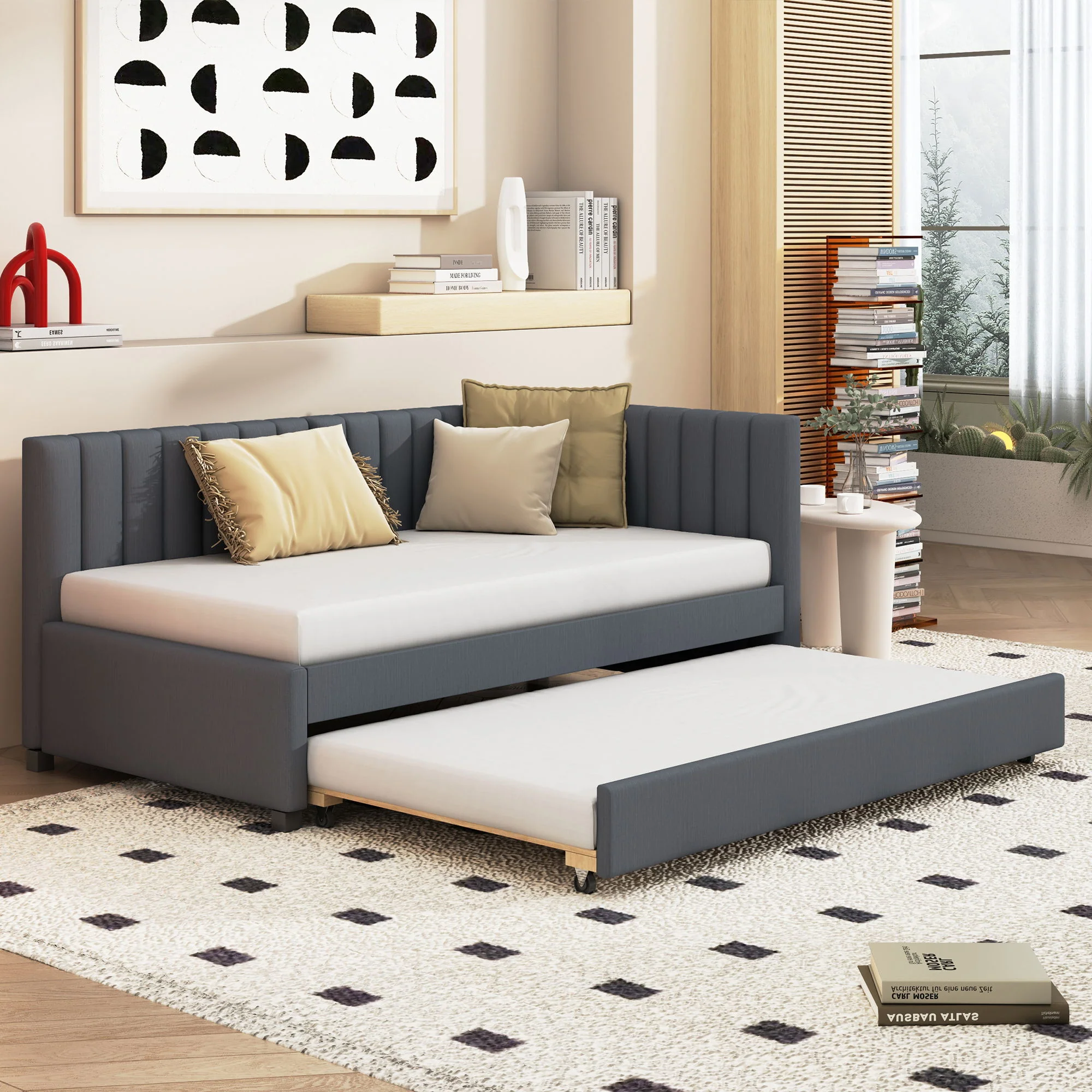Upholstered Daybed, Sofa Bed Frame, No Box Spring Needed - Image 2