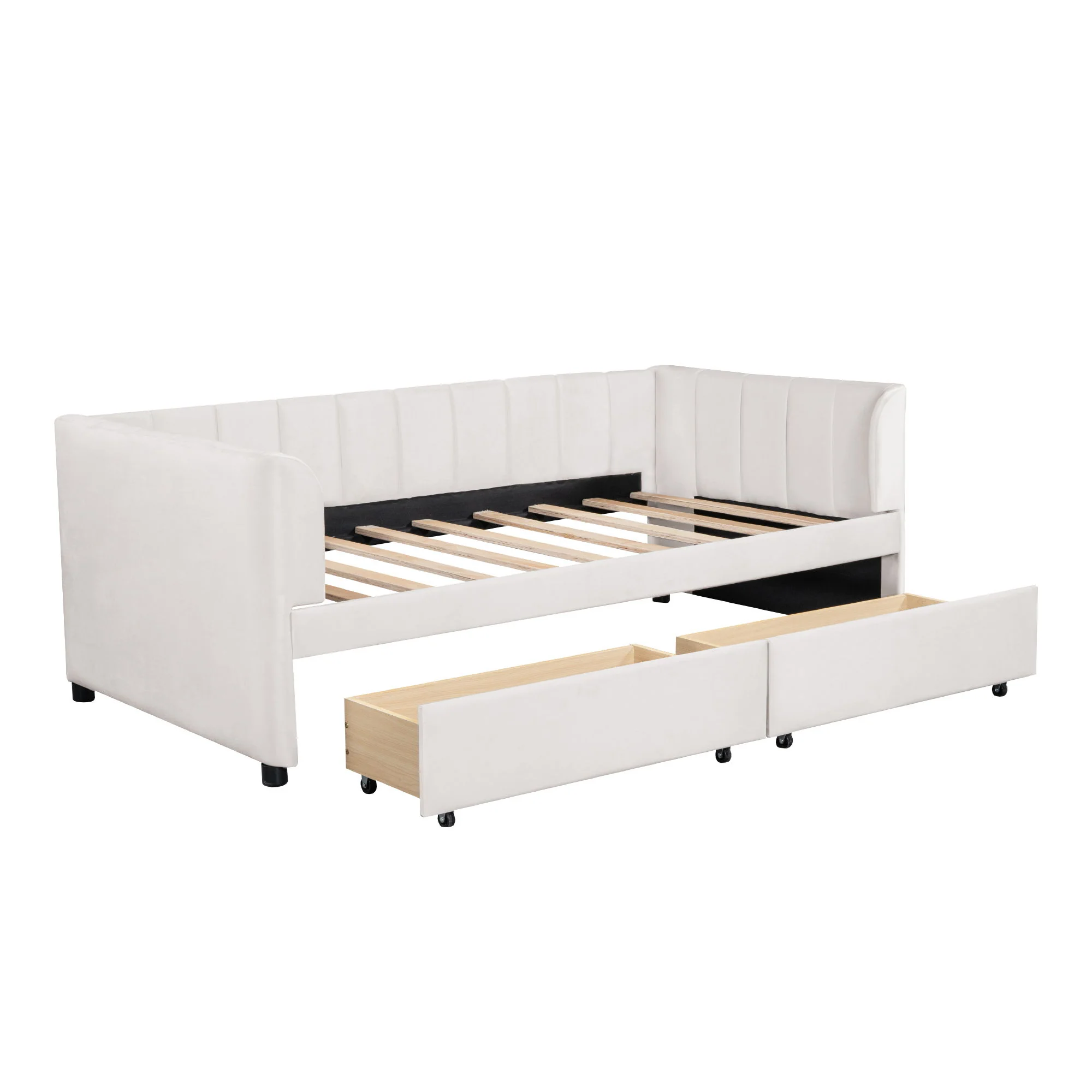Upholstered Daybed With Ergonomic Design Backrest - Image 20