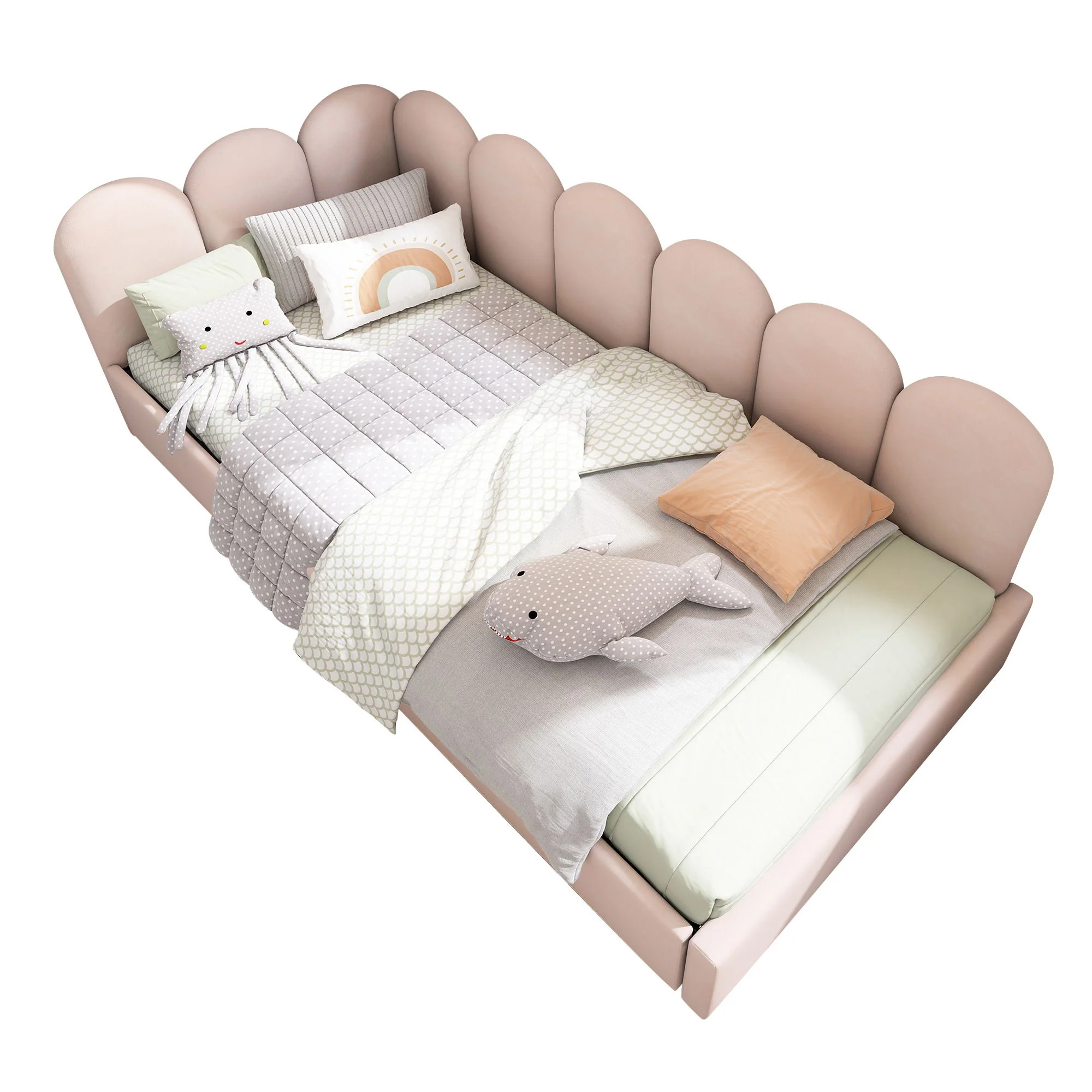Upholstered Daybed With Metal Slatted Base - Image 31