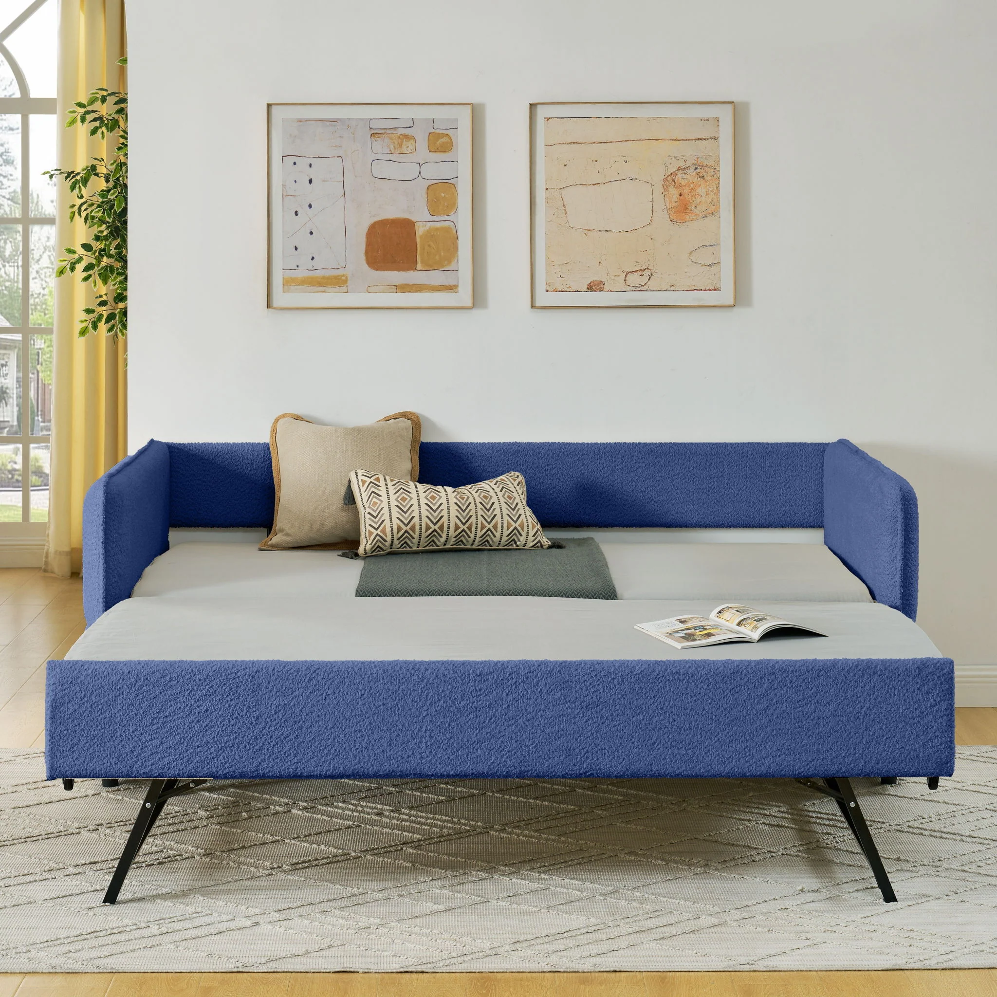 Upholstered Daybed With Pop Up Trundle - Image 66