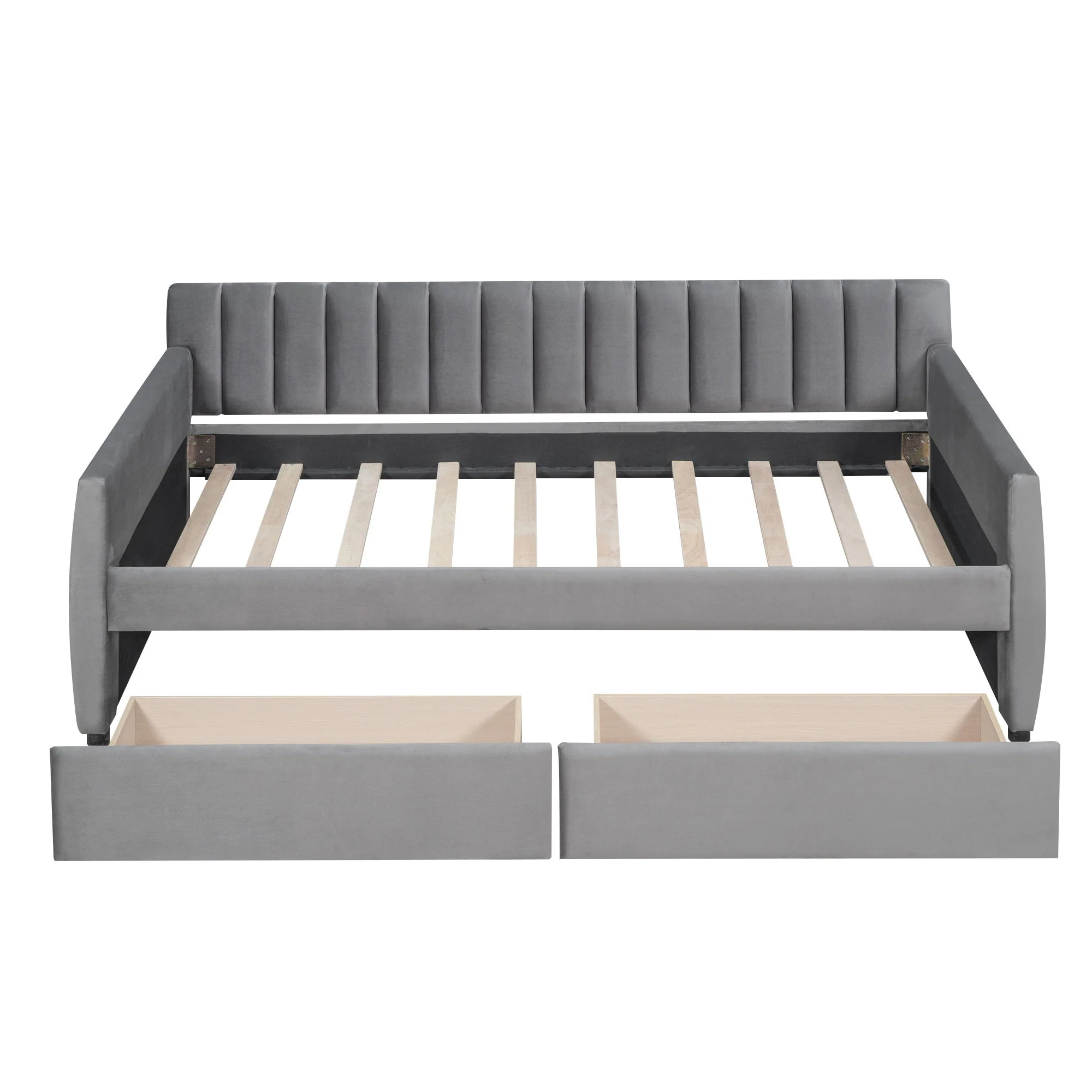 Upholstered Daybed With Slat Support - Image 15