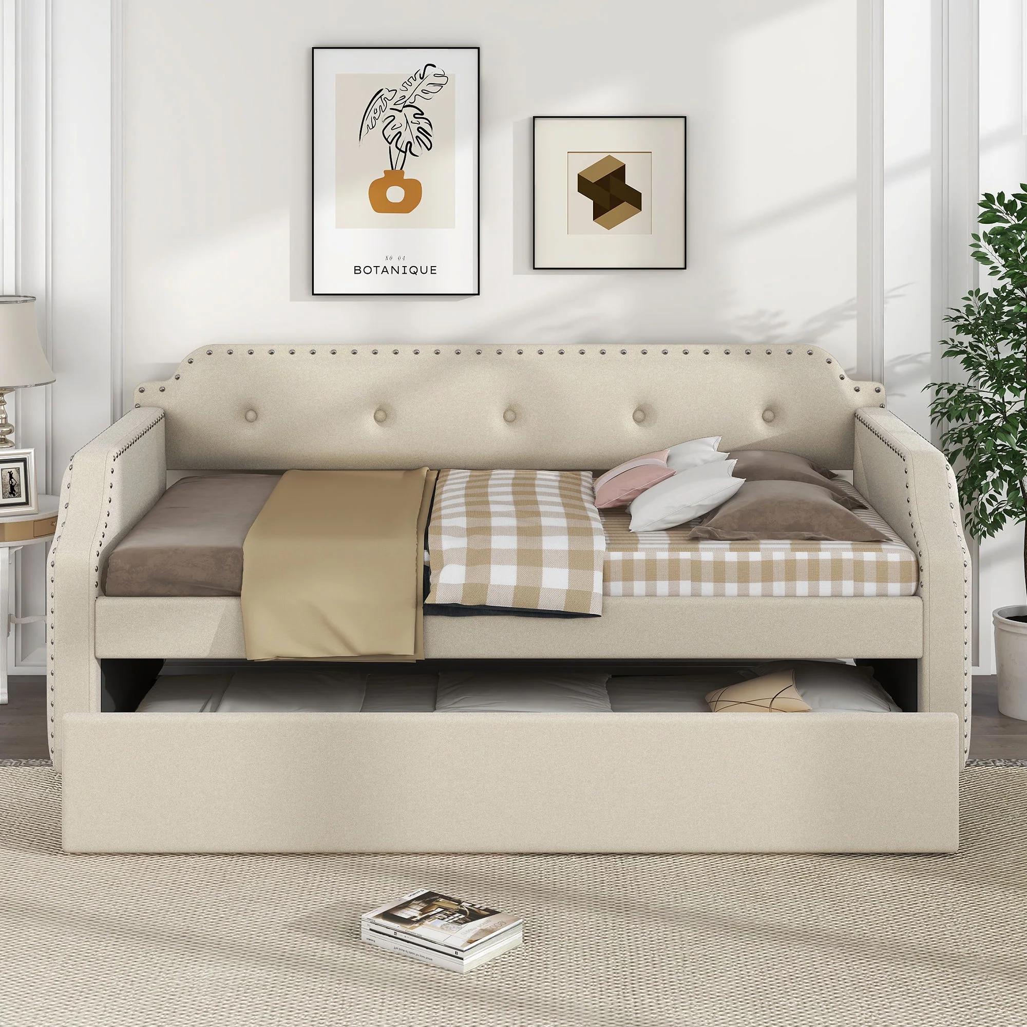 Upholstered Daybed With Trundle - Image 14