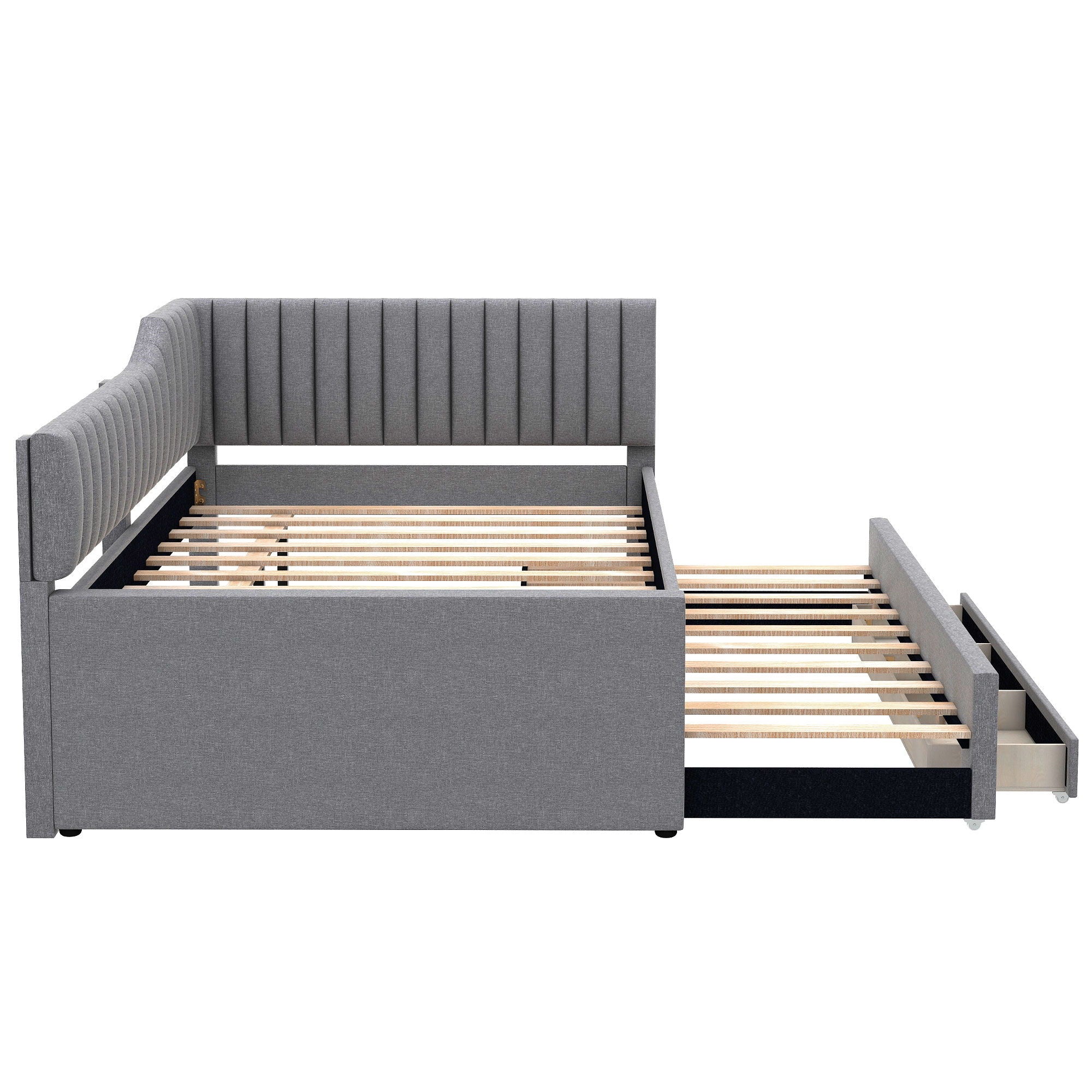 Upholstered Daybed With Trundle And 3 Drawers - Image 13