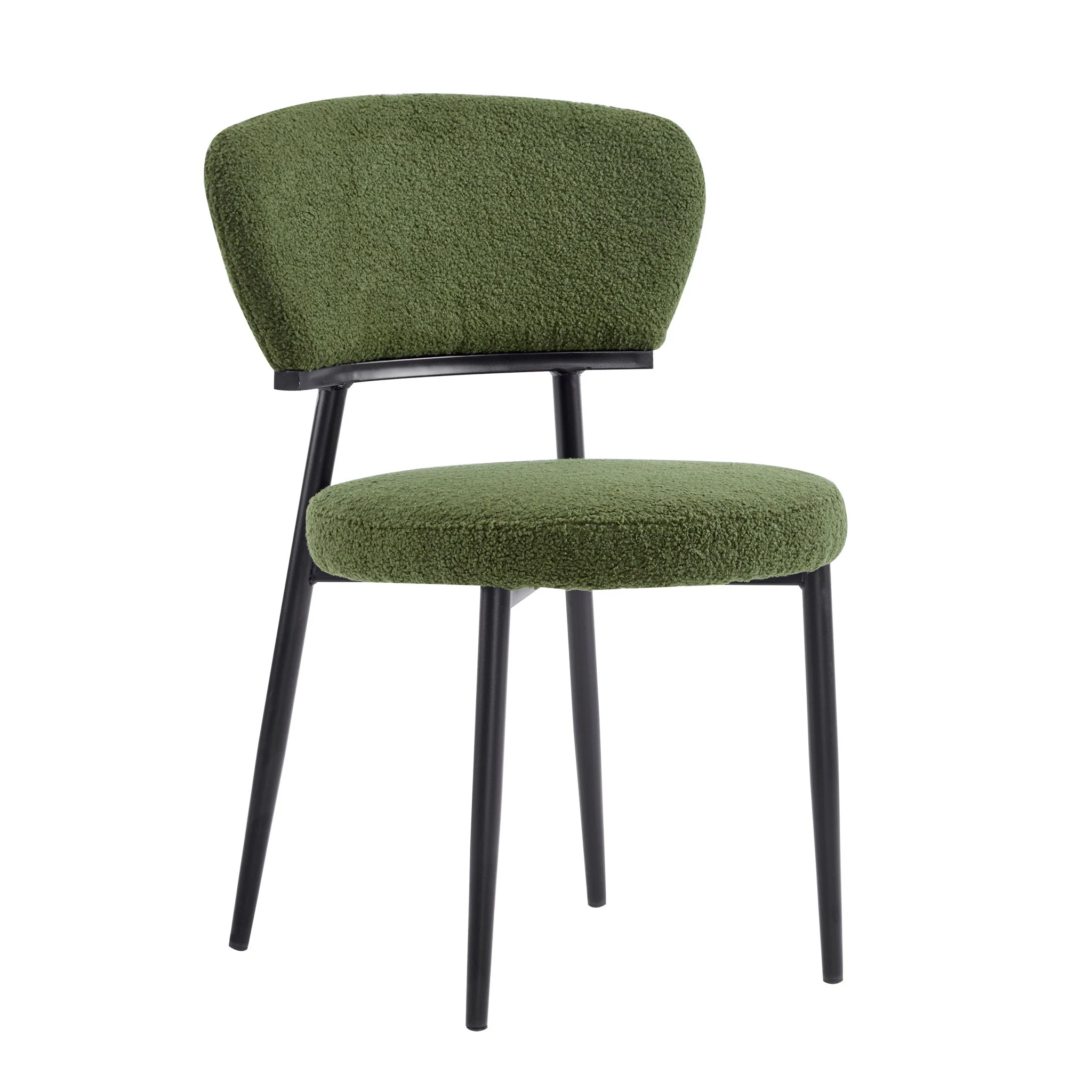 Upholstered Dining Chair (Set of 2) - Green Fabric - Image 7